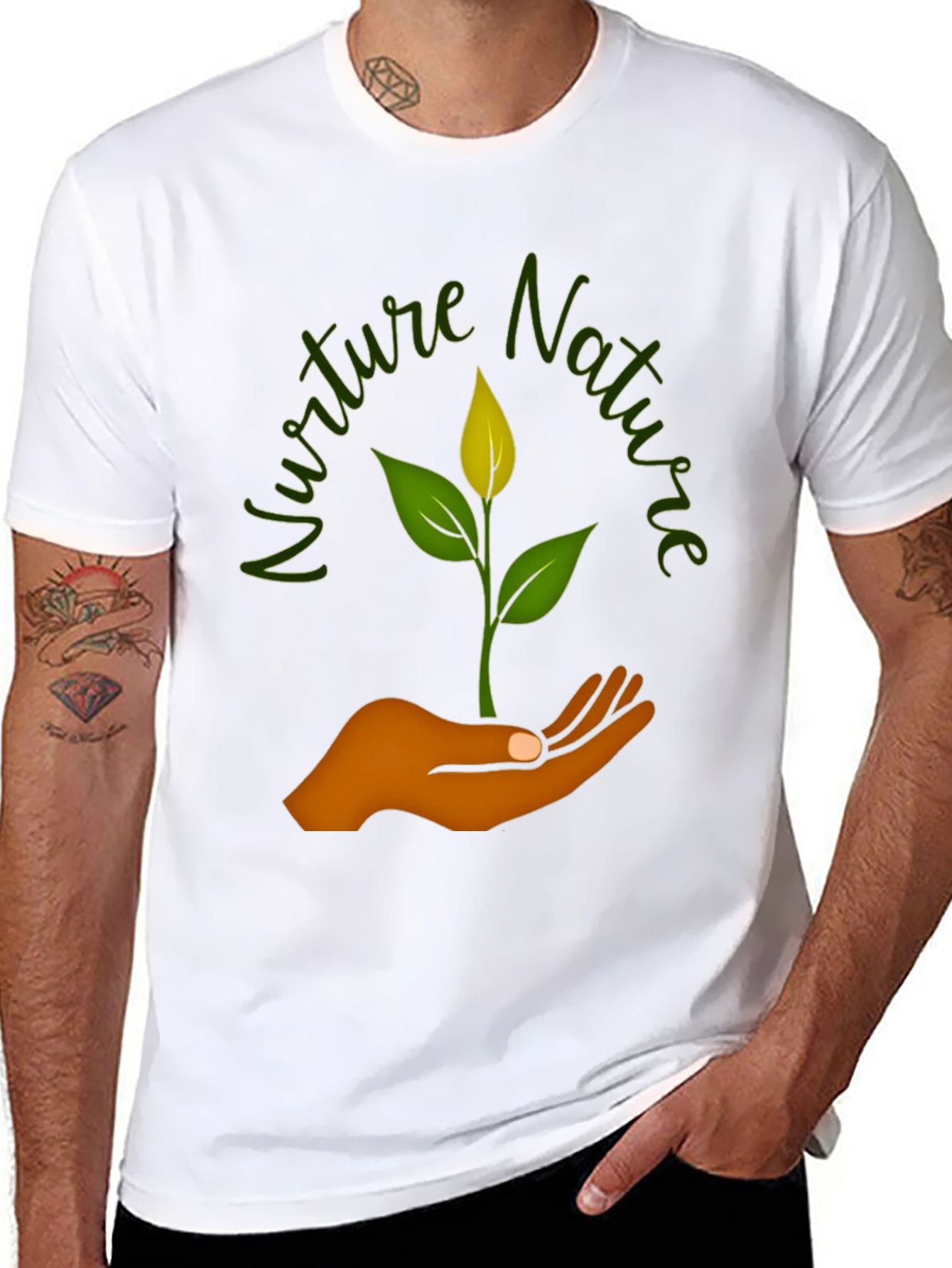 Nurture Nature Graphic T-Shirt - Black