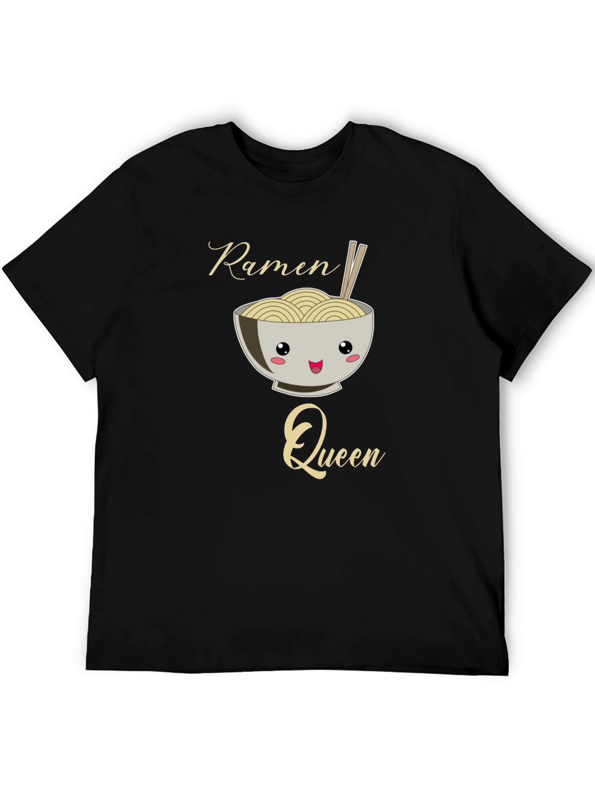 Ramen Queen Graphic Tee - Kawaii Noodle Bowl Shirt
