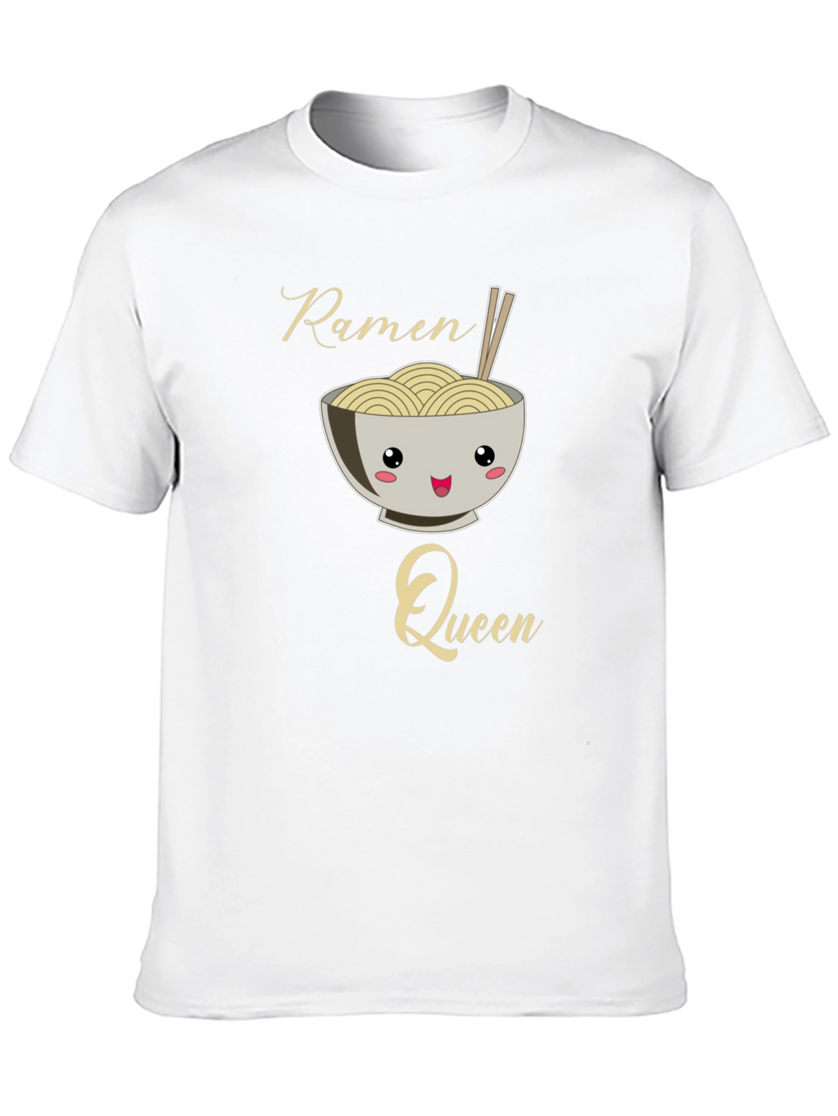 Ramen Queen Graphic Tee - Kawaii Noodle Bowl Shirt