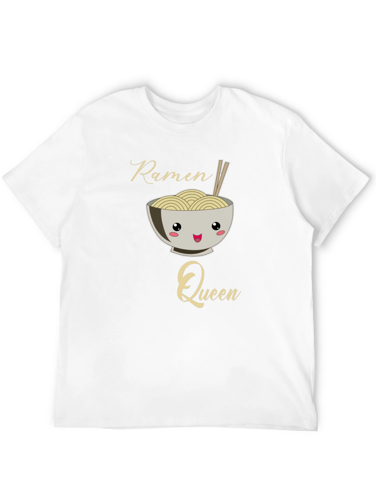 Ramen Queen Graphic Tee - Kawaii Noodle Bowl Shirt