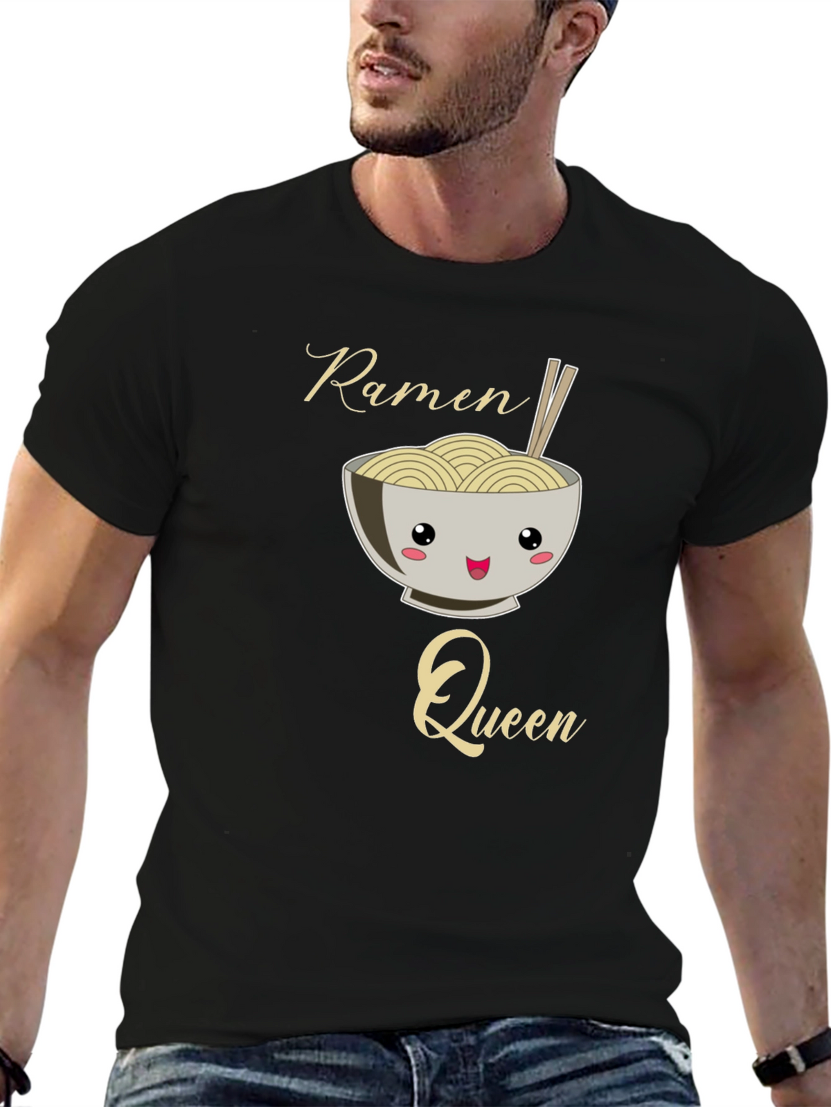 Ramen Queen Graphic Tee - Kawaii Noodle Bowl Shirt