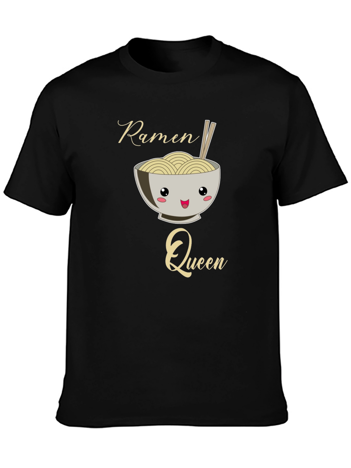 Ramen Queen Graphic Tee - Kawaii Noodle Bowl Shirt