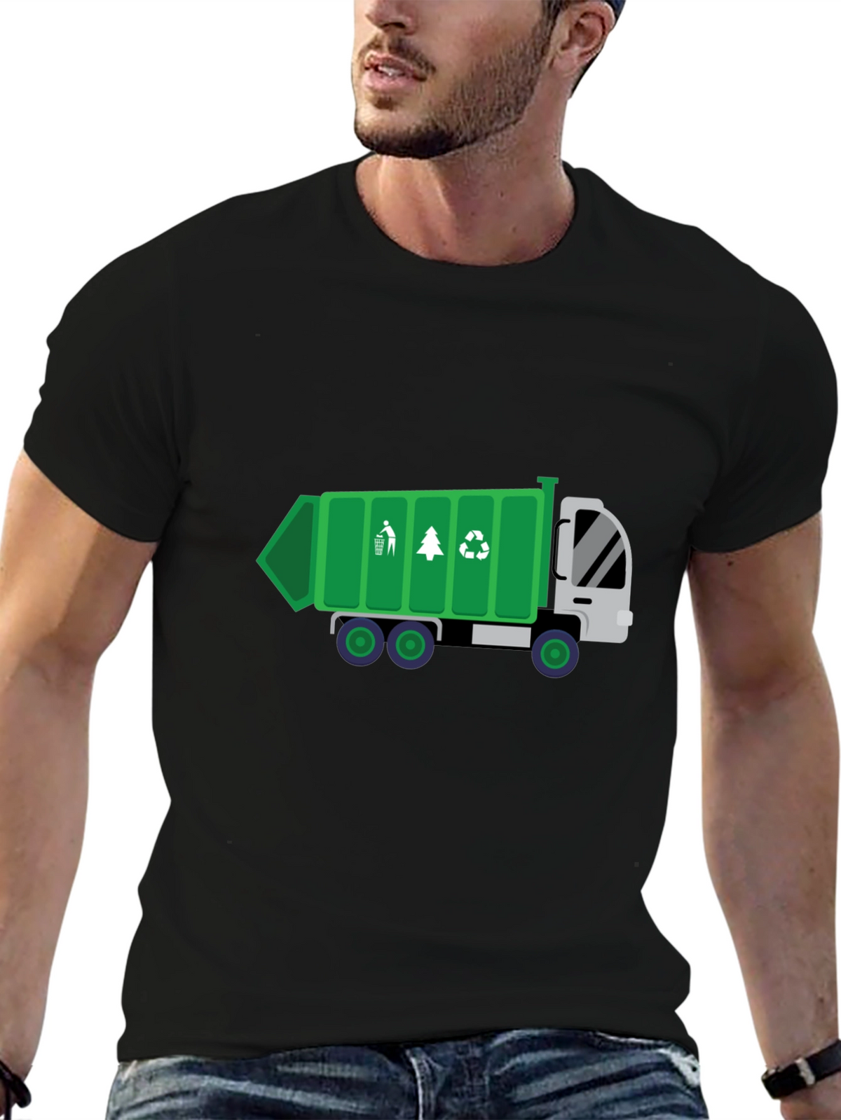 Garbage Truck Graphic Tee - Eco-Friendly Design!