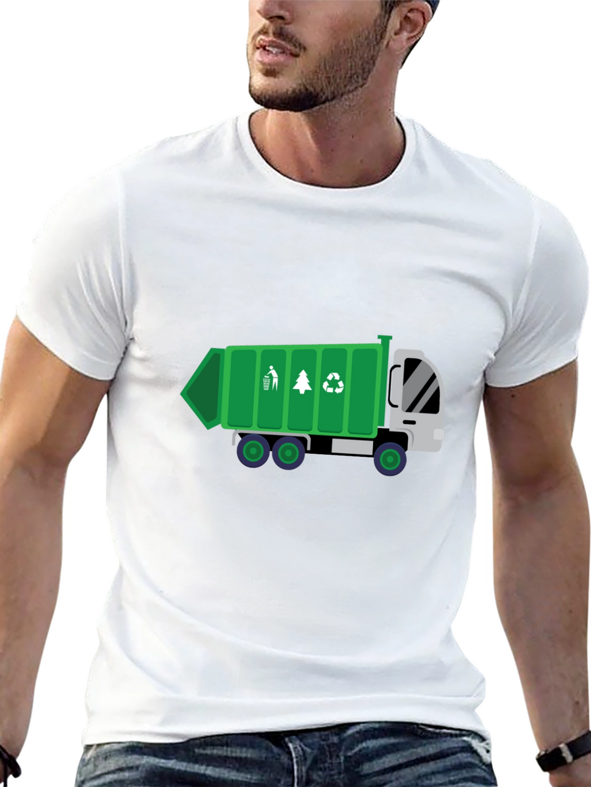 Garbage Truck Graphic Tee - Eco-Friendly Design!