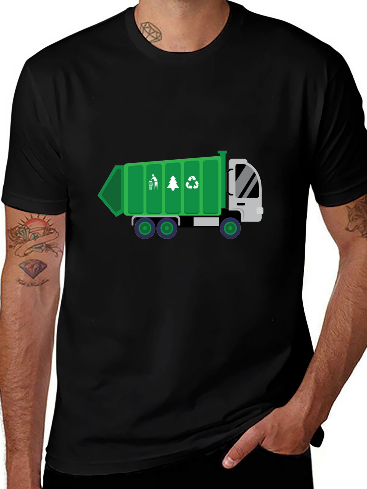Garbage Truck Graphic Tee - Eco-Friendly Design!