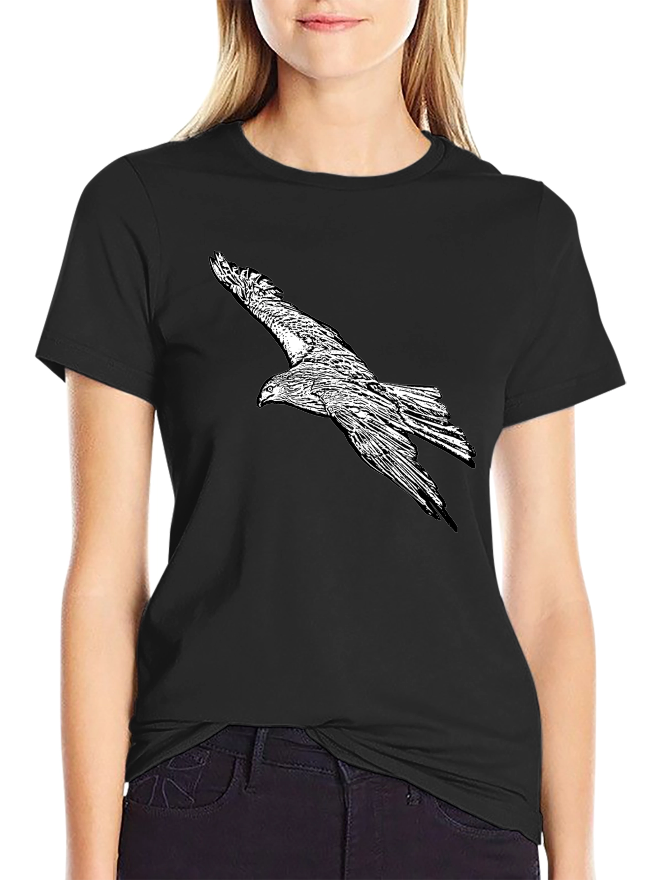 Eagle Graphic Black T-Shirt for Men