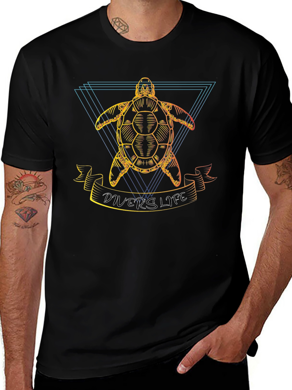 Divers Life Turtle Graphic T-Shirt