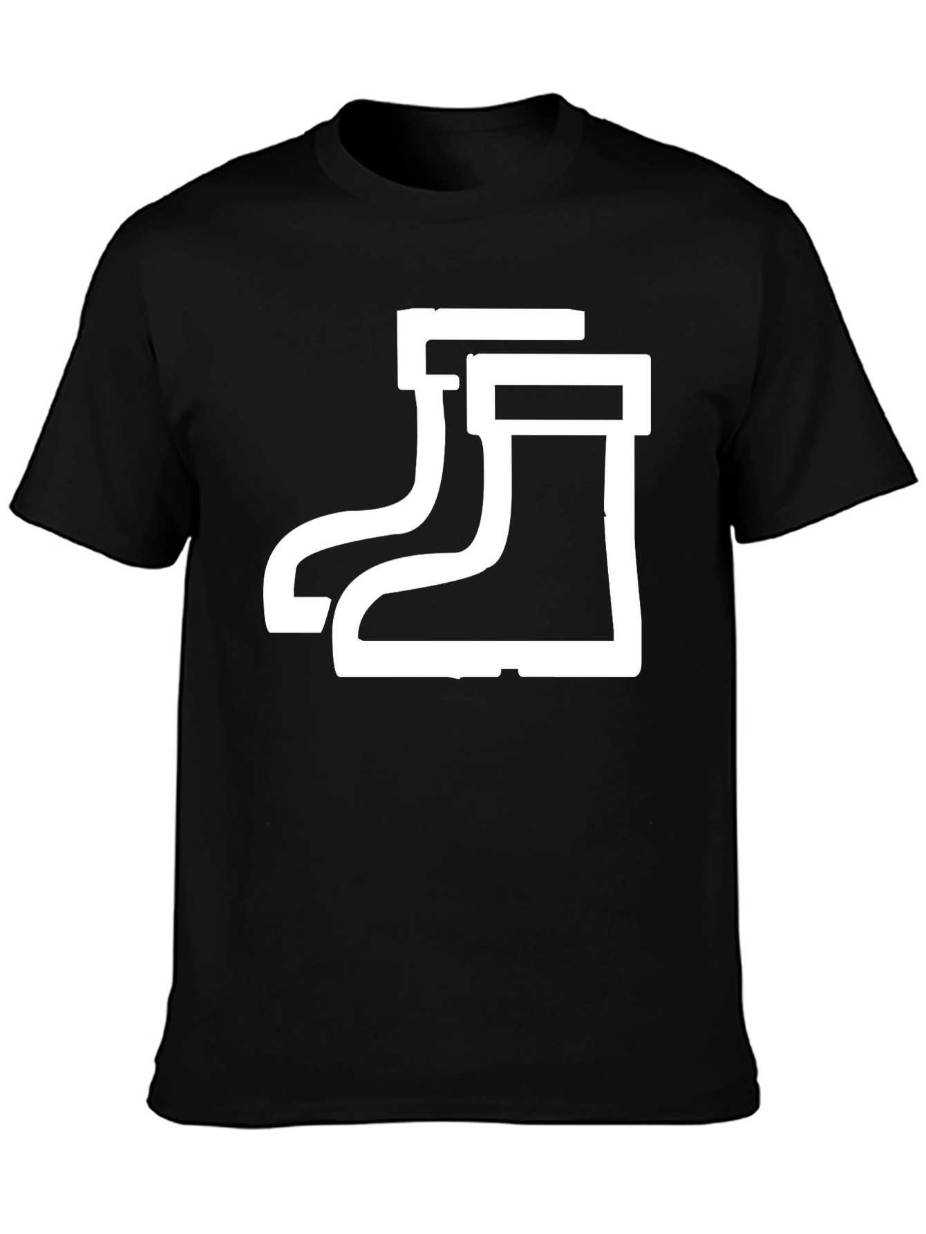Rubber Boots Graphic Tee - Black Cotton Shirt
