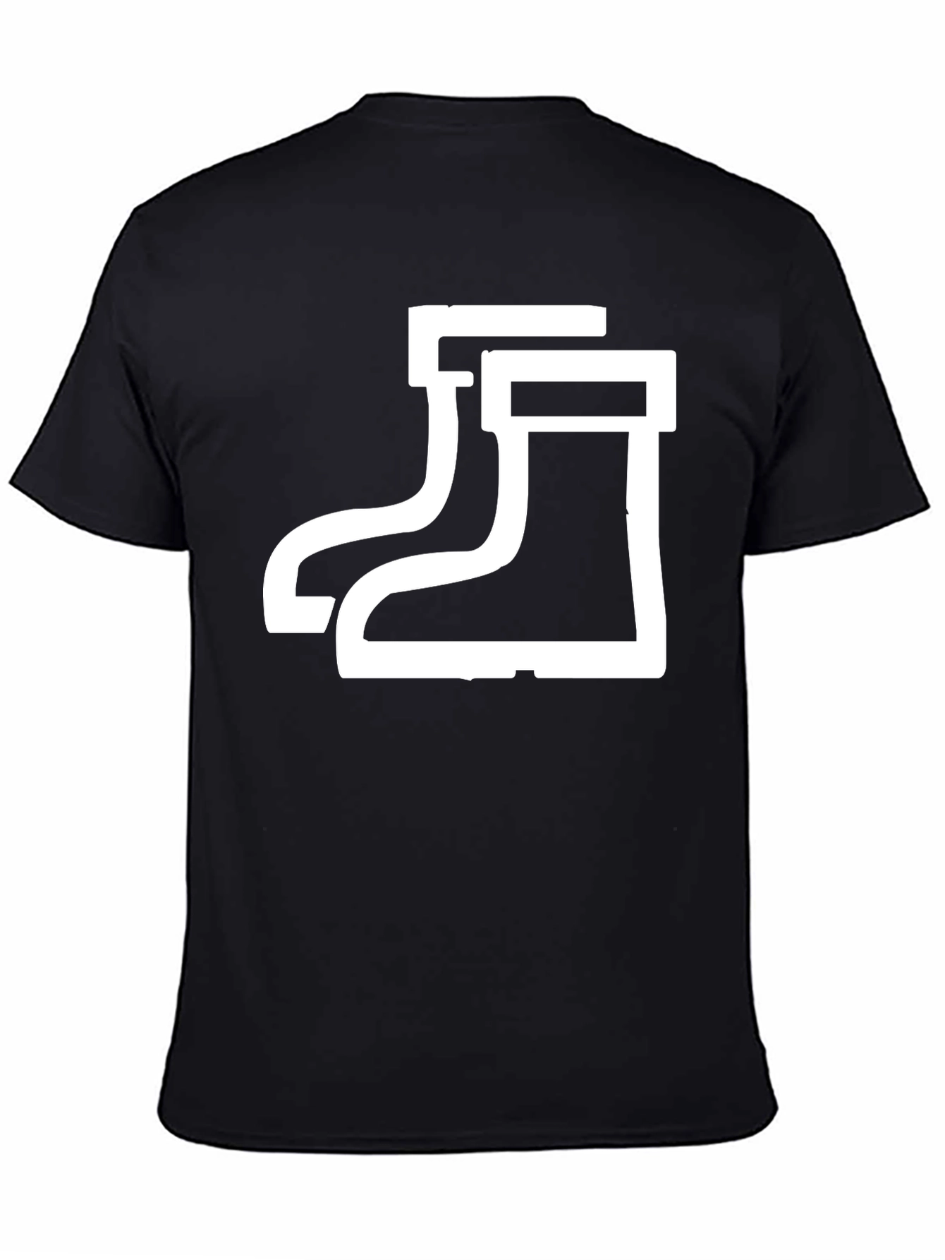 Rubber Boots Graphic Tee - Black Cotton Shirt