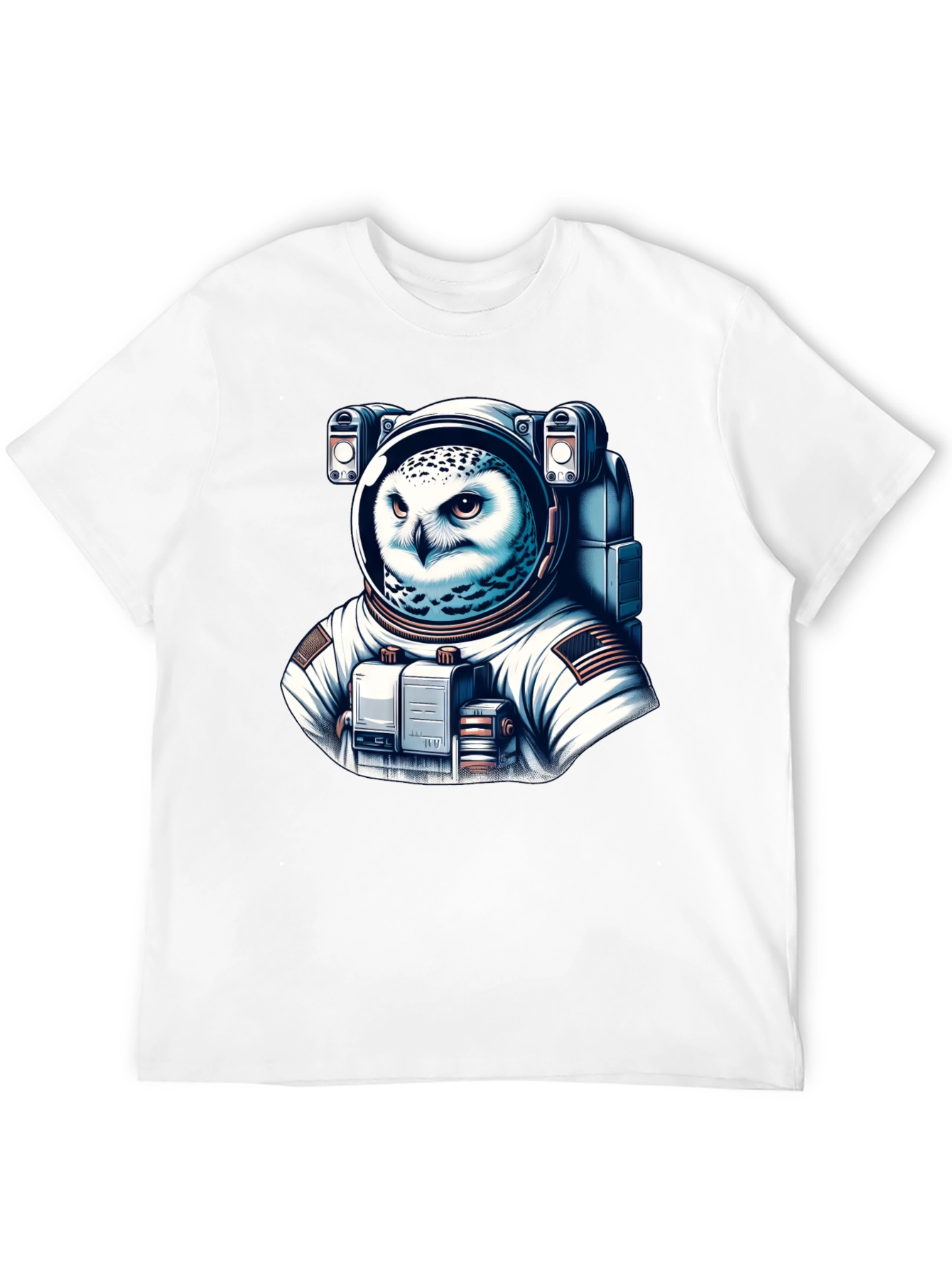 Owl Astronaut Graphic T-Shirt - Space Explorer Tee