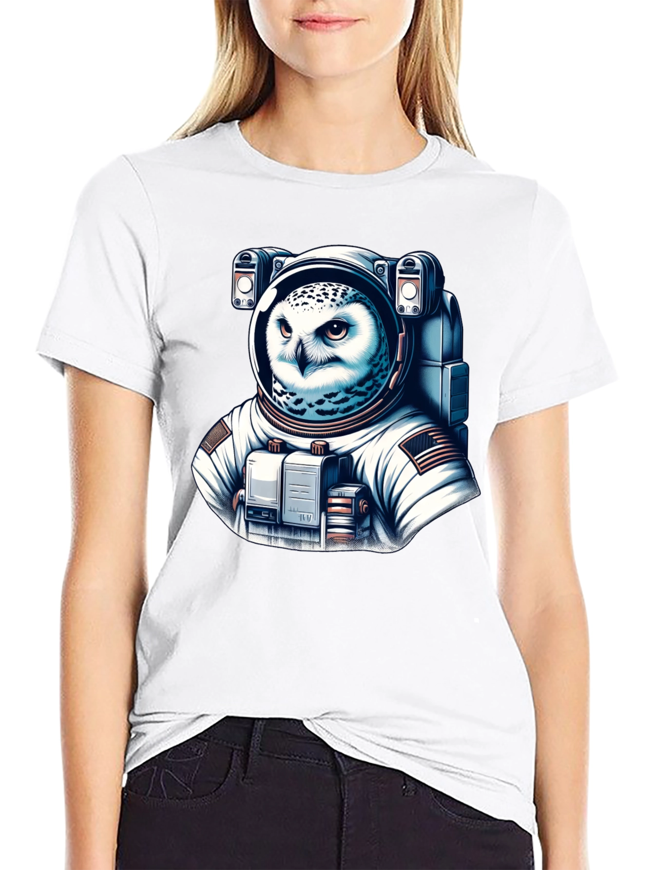 Owl Astronaut Graphic T-Shirt - Space Explorer Tee