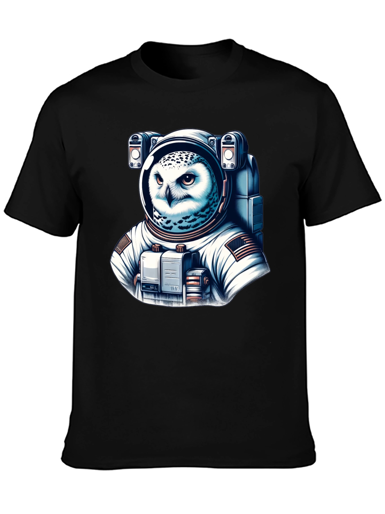 Owl Astronaut Graphic T-Shirt - Space Explorer Tee