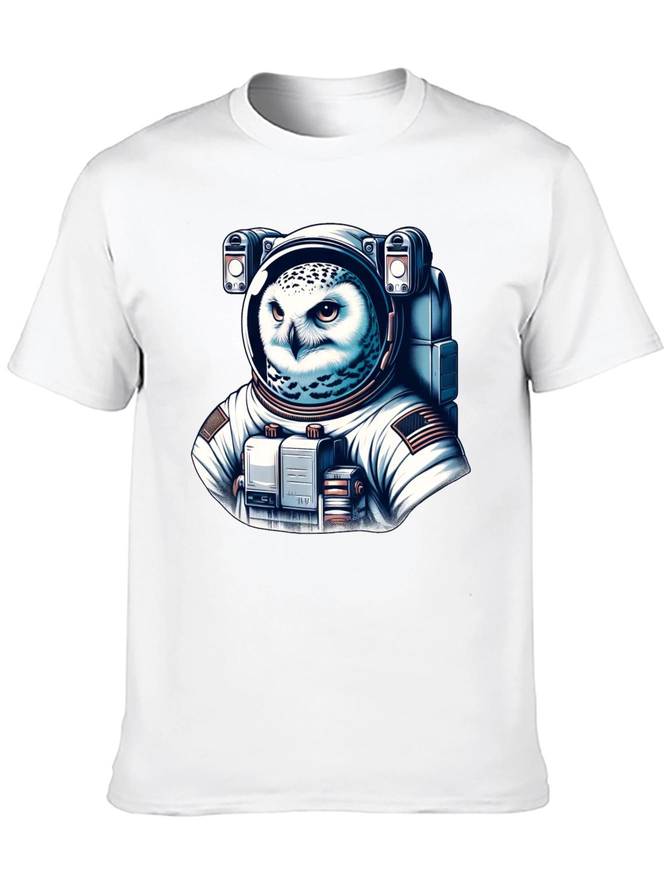 Owl Astronaut Graphic T-Shirt - Space Explorer Tee