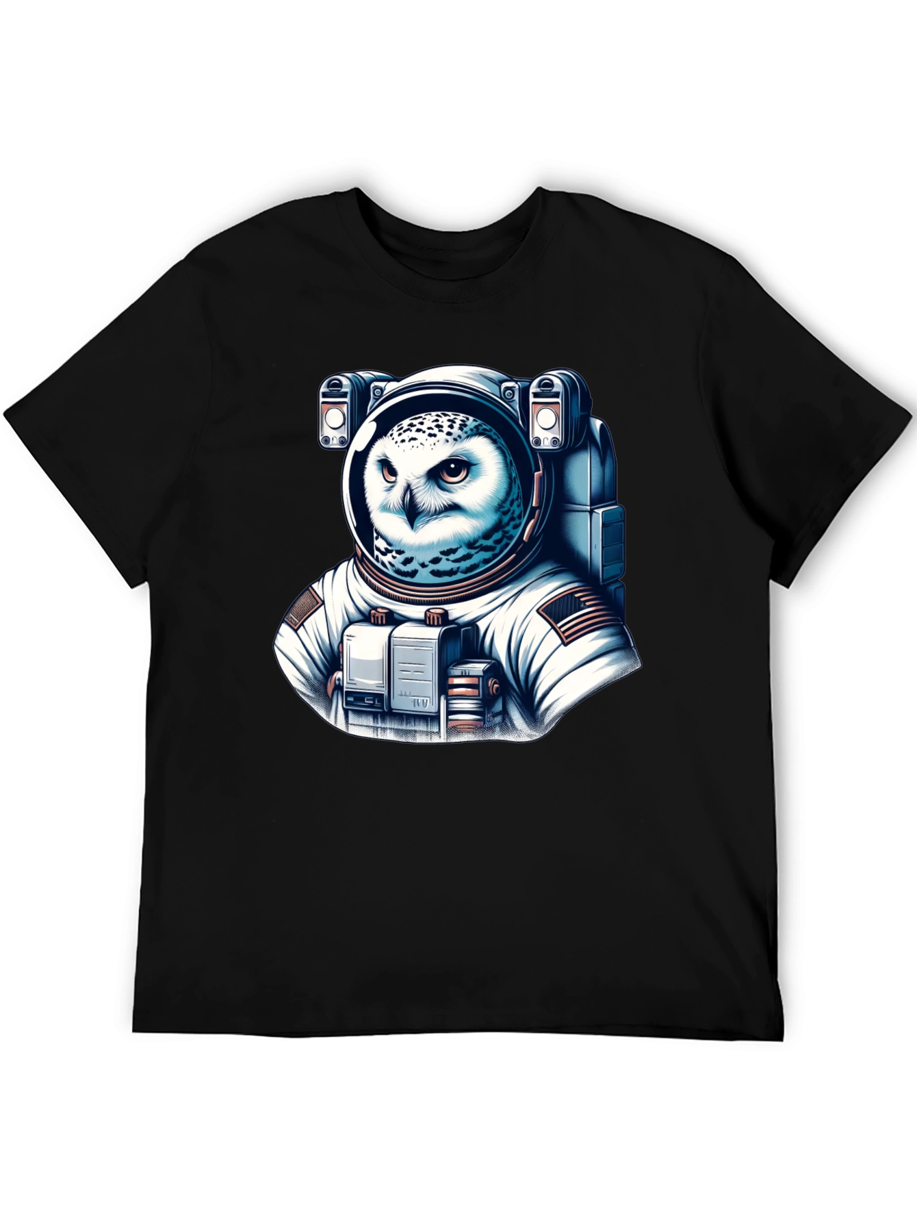 Owl Astronaut Graphic T-Shirt - Space Explorer Tee