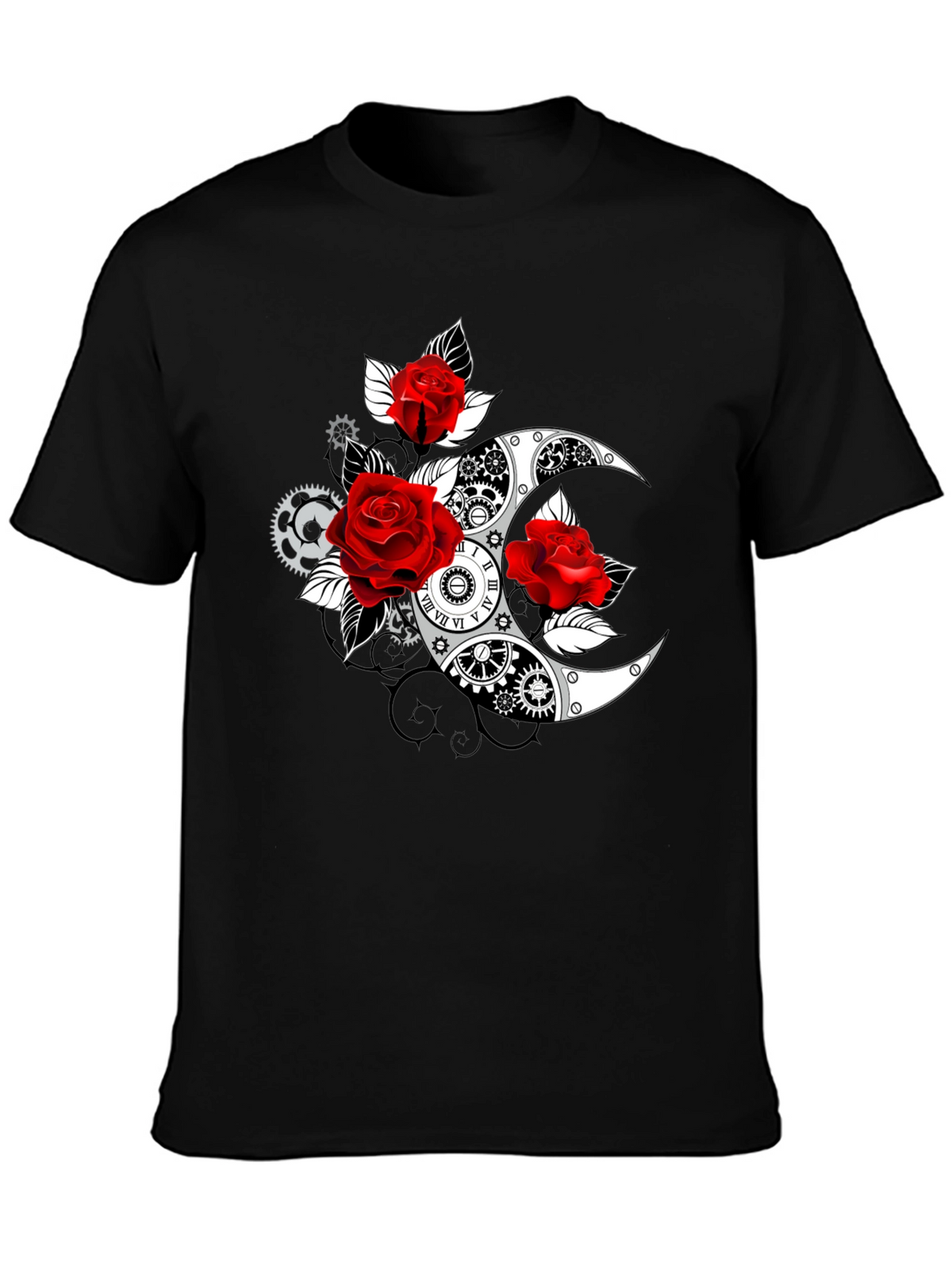 Steampunk Rose Moon T-Shirt