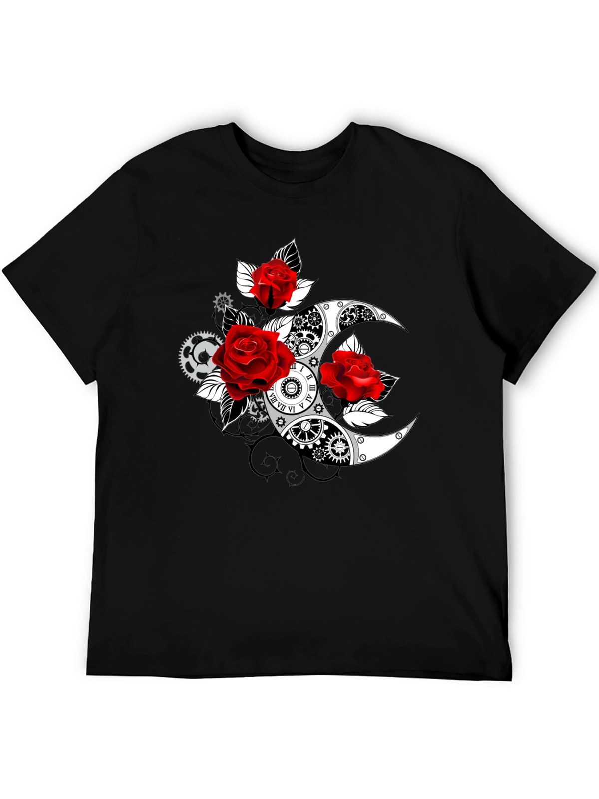Steampunk Rose Moon T-Shirt