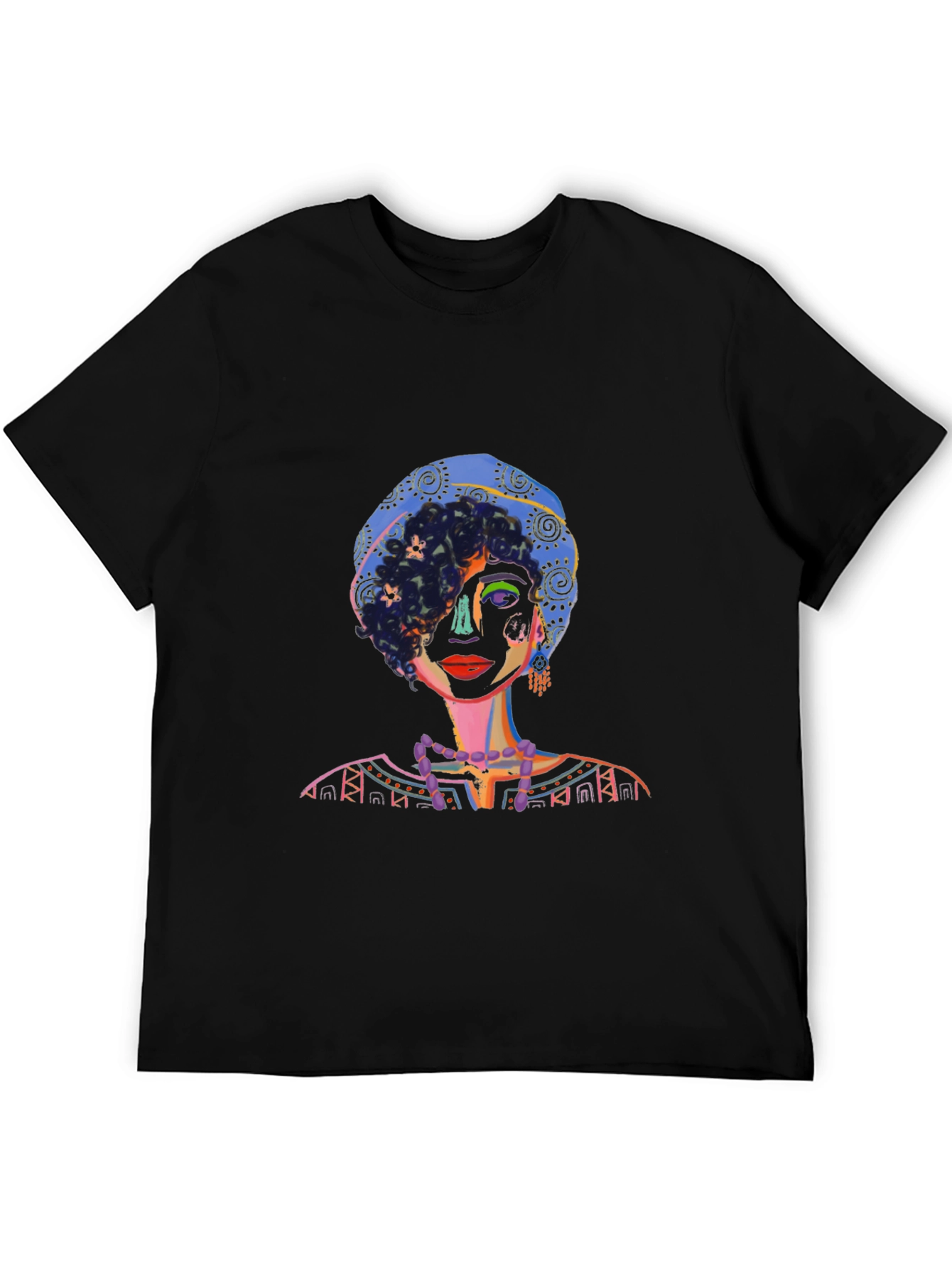 Artistic Portrait Graphic Tee - Unique Design