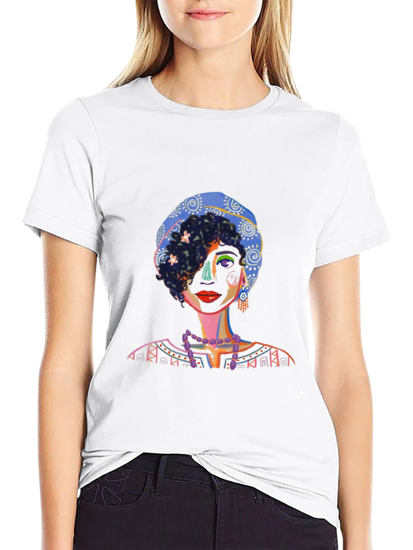 Artistic Portrait Graphic Tee - Unique Design