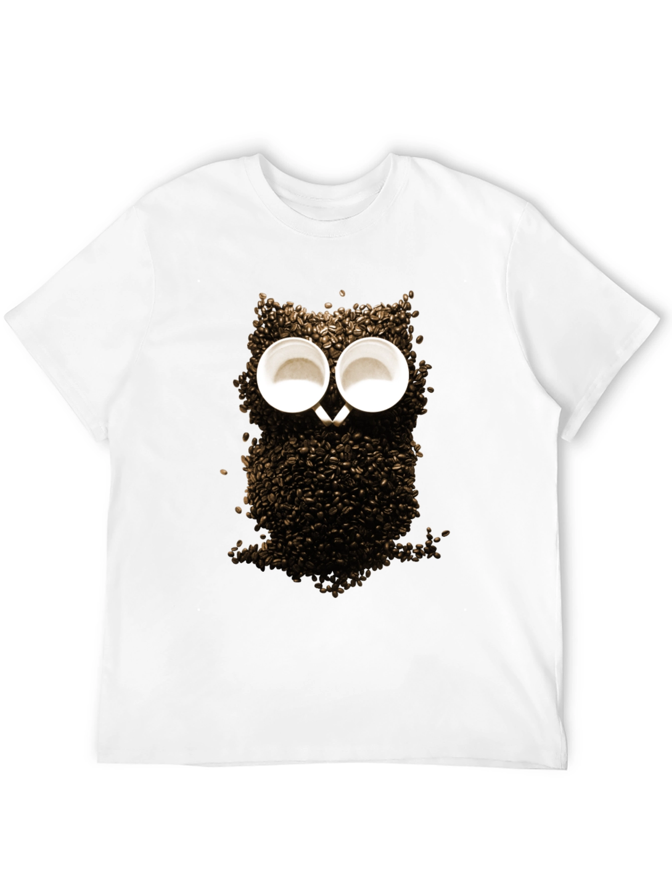 Coffee Bean Owl Graphic T-Shirt - Unique Design