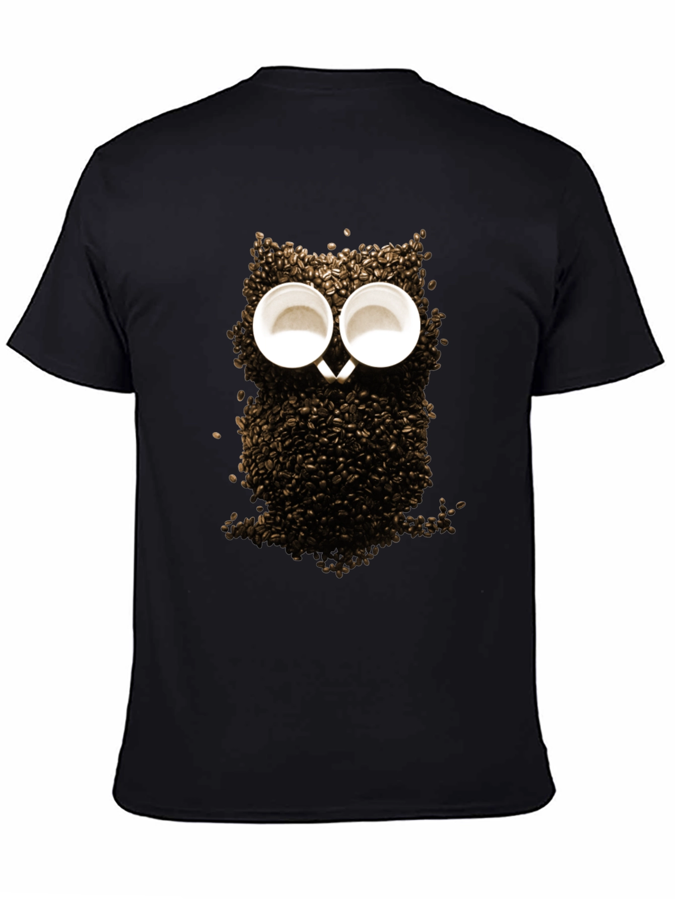 Coffee Bean Owl Graphic T-Shirt - Unique Design