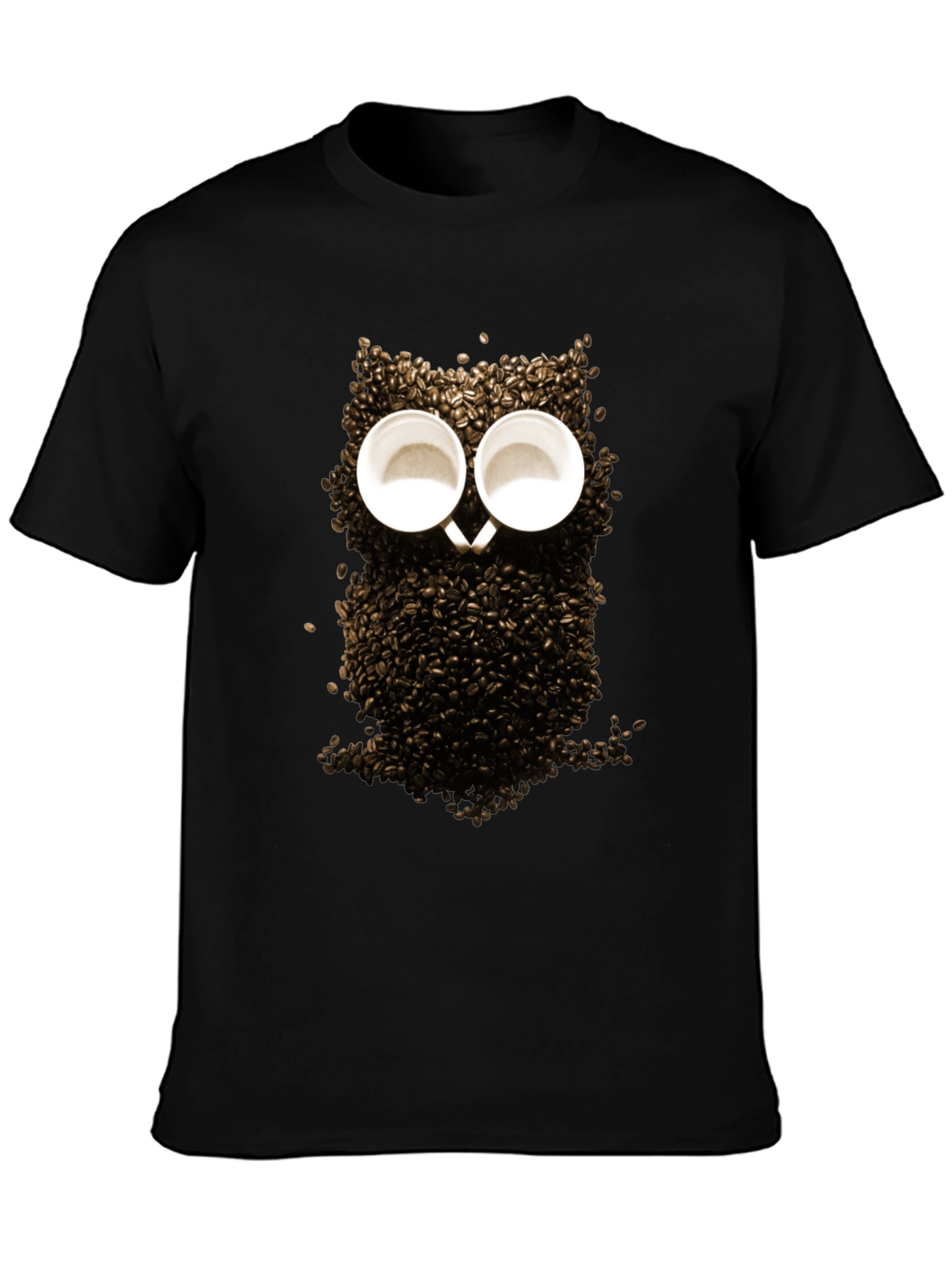 Coffee Bean Owl Graphic T-Shirt - Unique Design