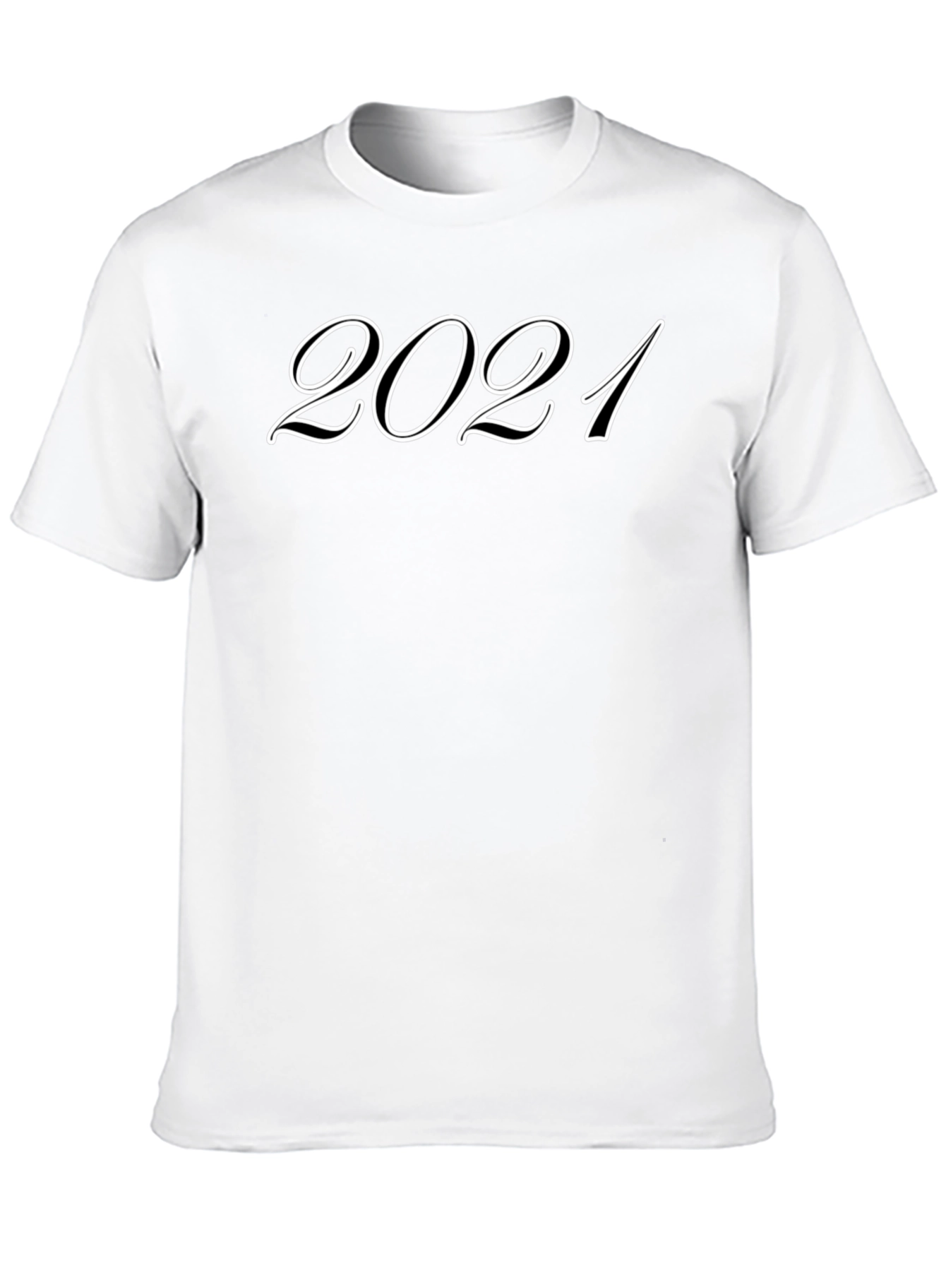 2021 Graphic Print Crew Neck Tee