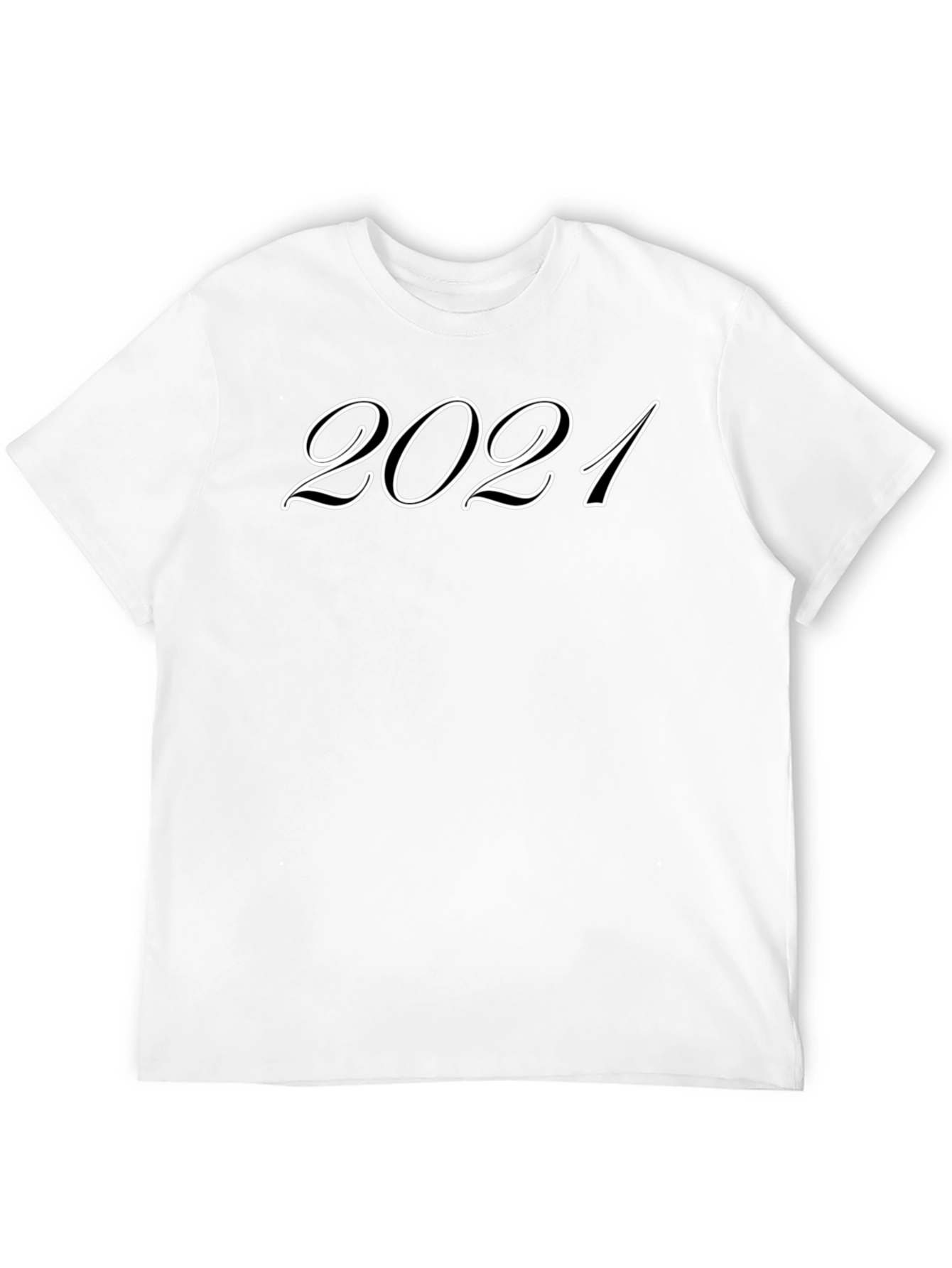 2021 Graphic Print Crew Neck Tee