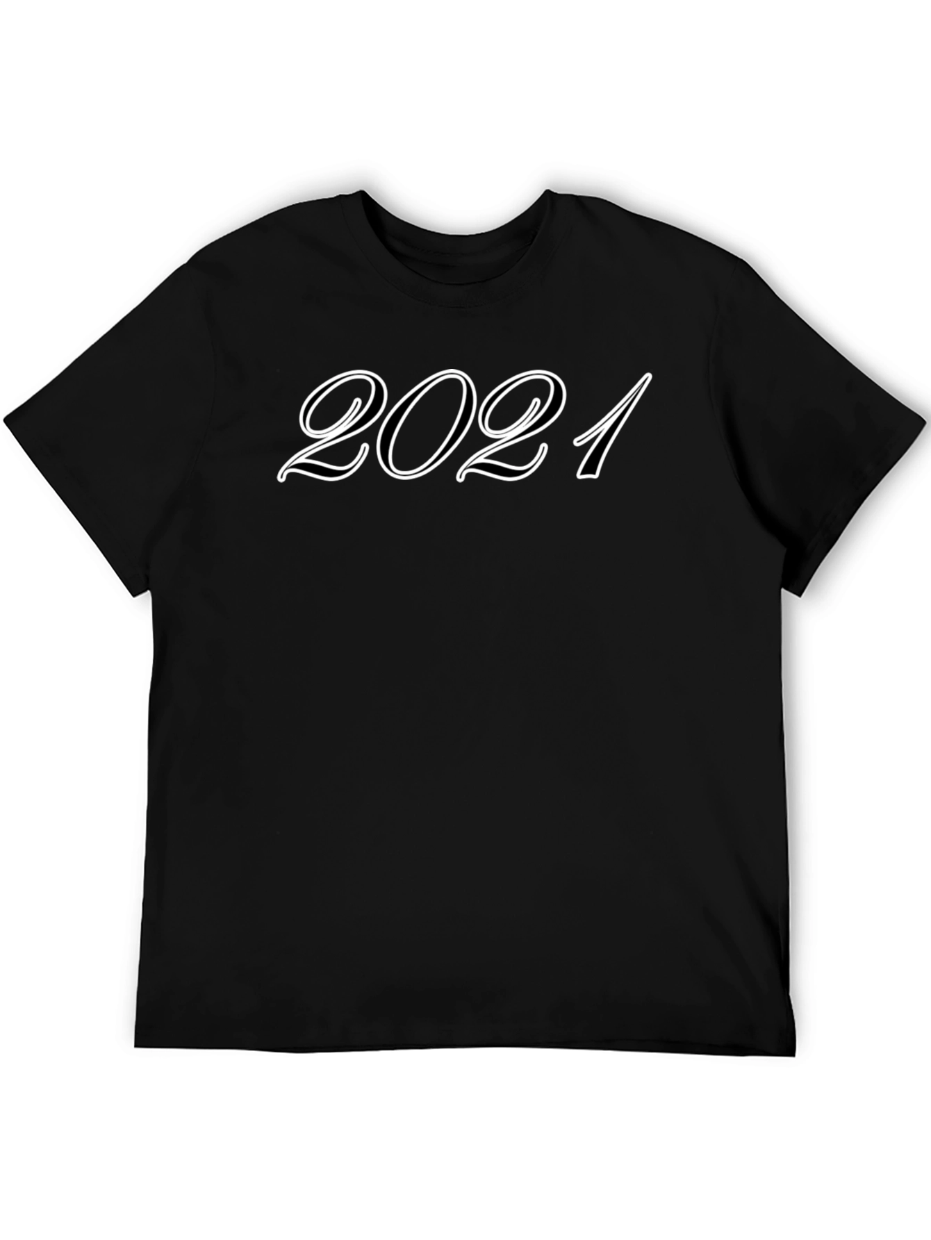 2021 Graphic Print Crew Neck Tee