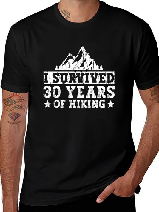 I Survived 30 Years of Hiking Black T-Shirt