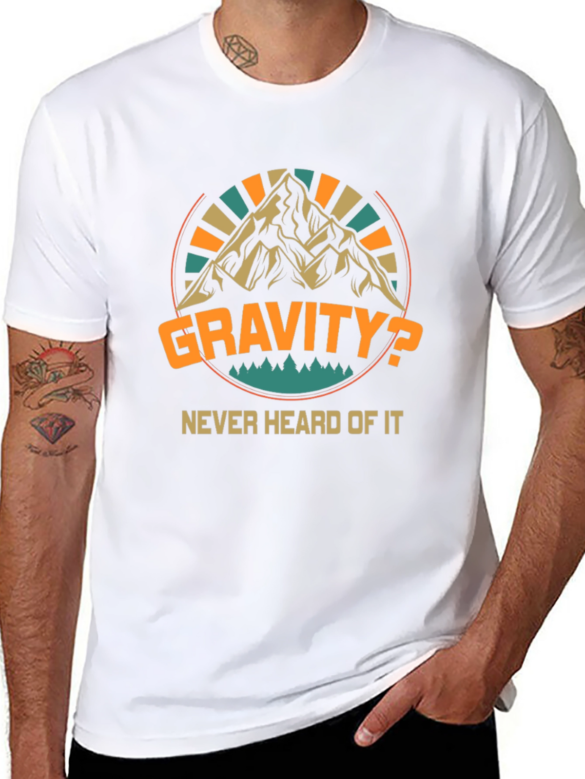 Gravity? Never Heard Of It Black T-Shirt