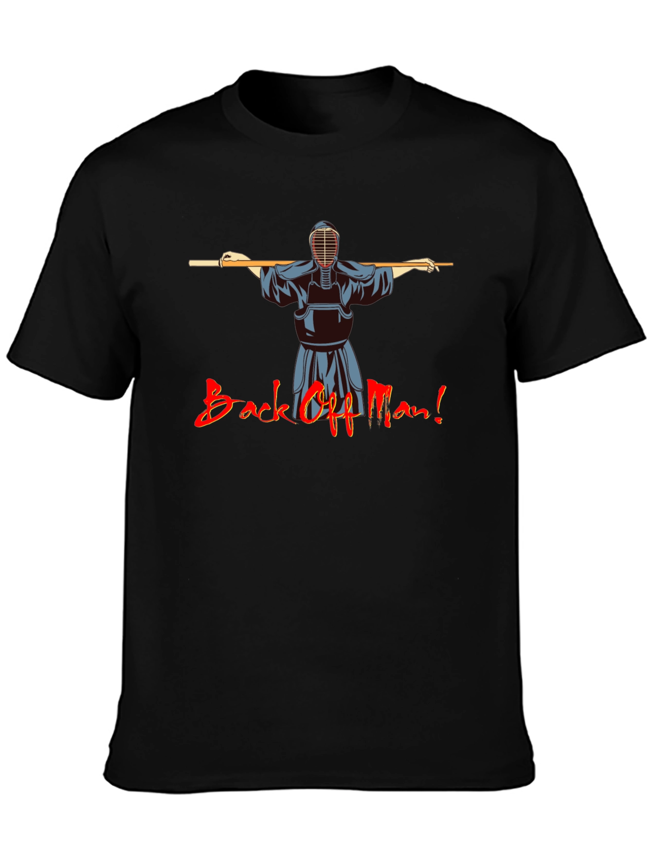 Back Off Man! Kendo Martial Arts Black T-Shirt