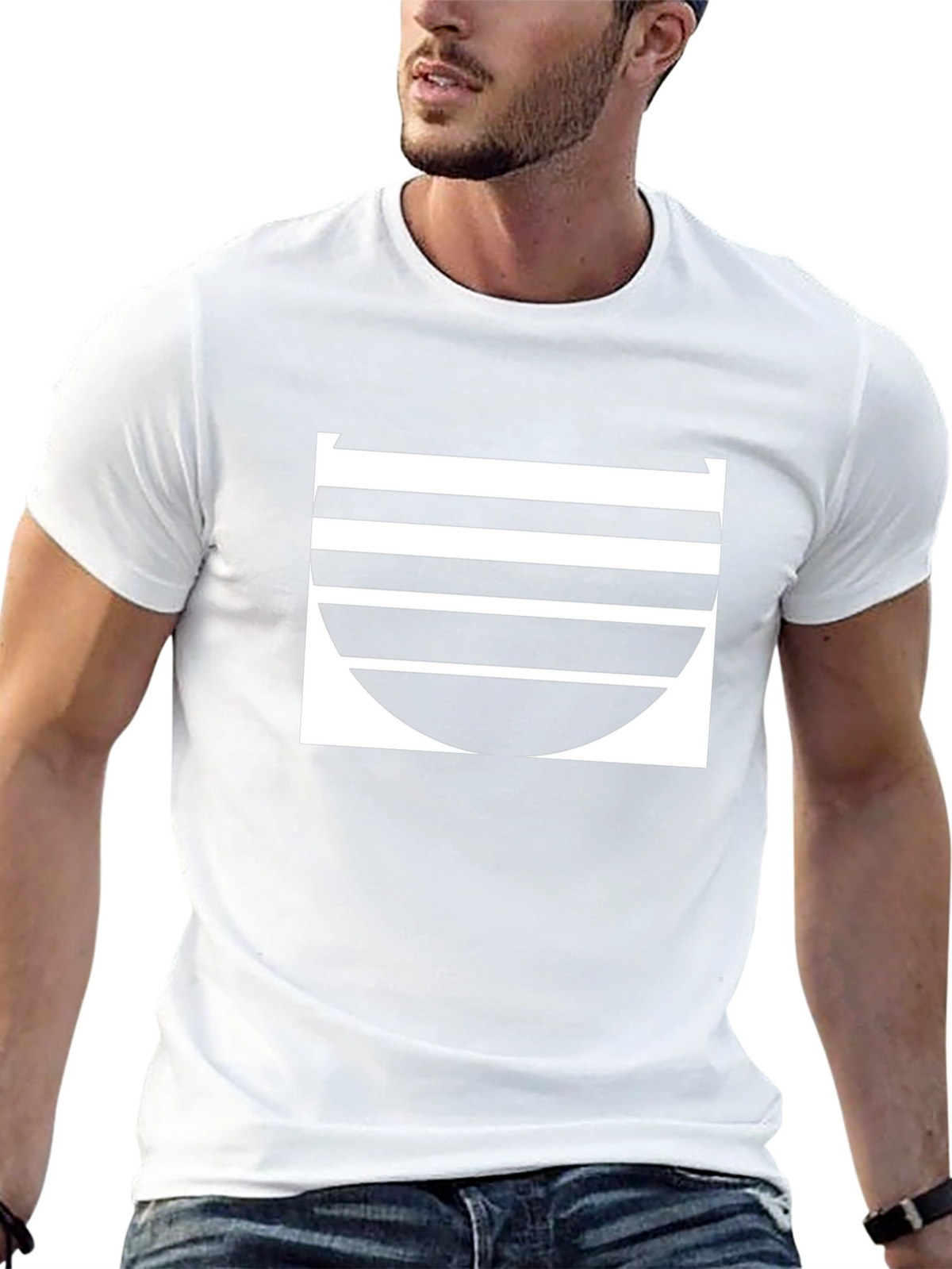 Stripped Sunset Tee - Black