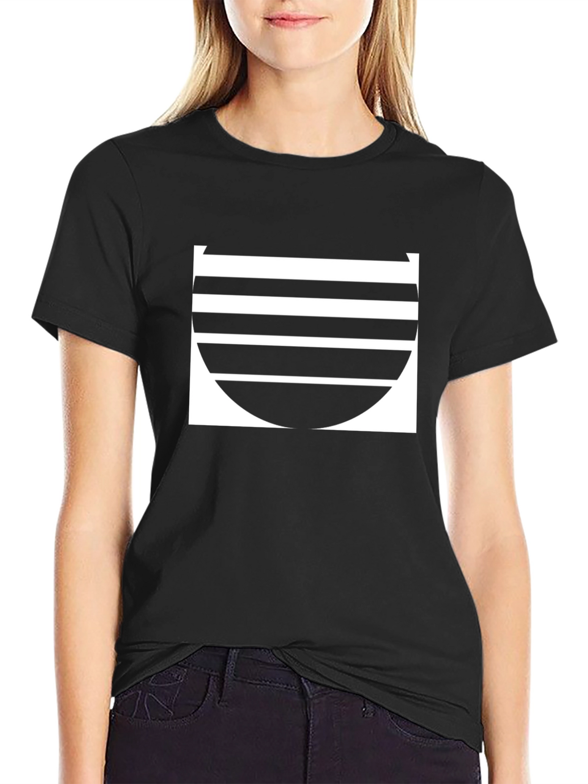 Stripped Sunset Tee - Black