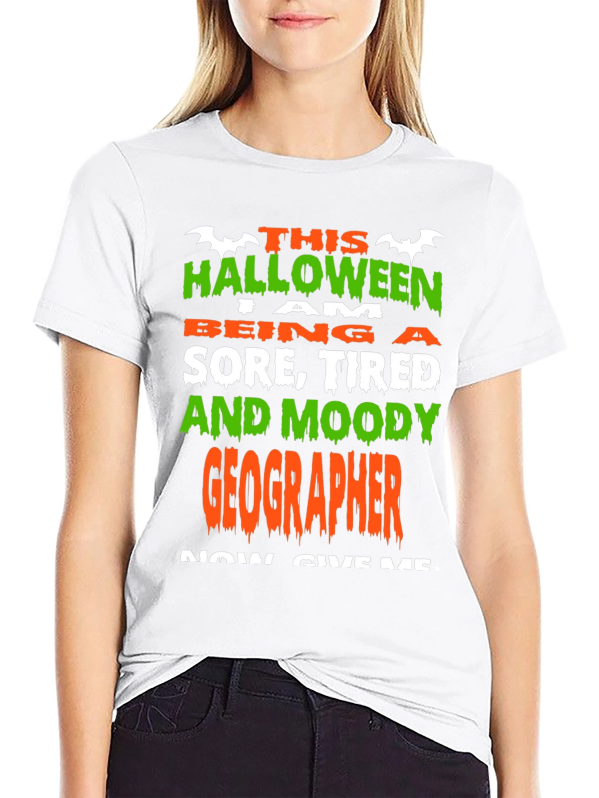 Halloween Geographer T-Shirt: Sore Tired & Moody
