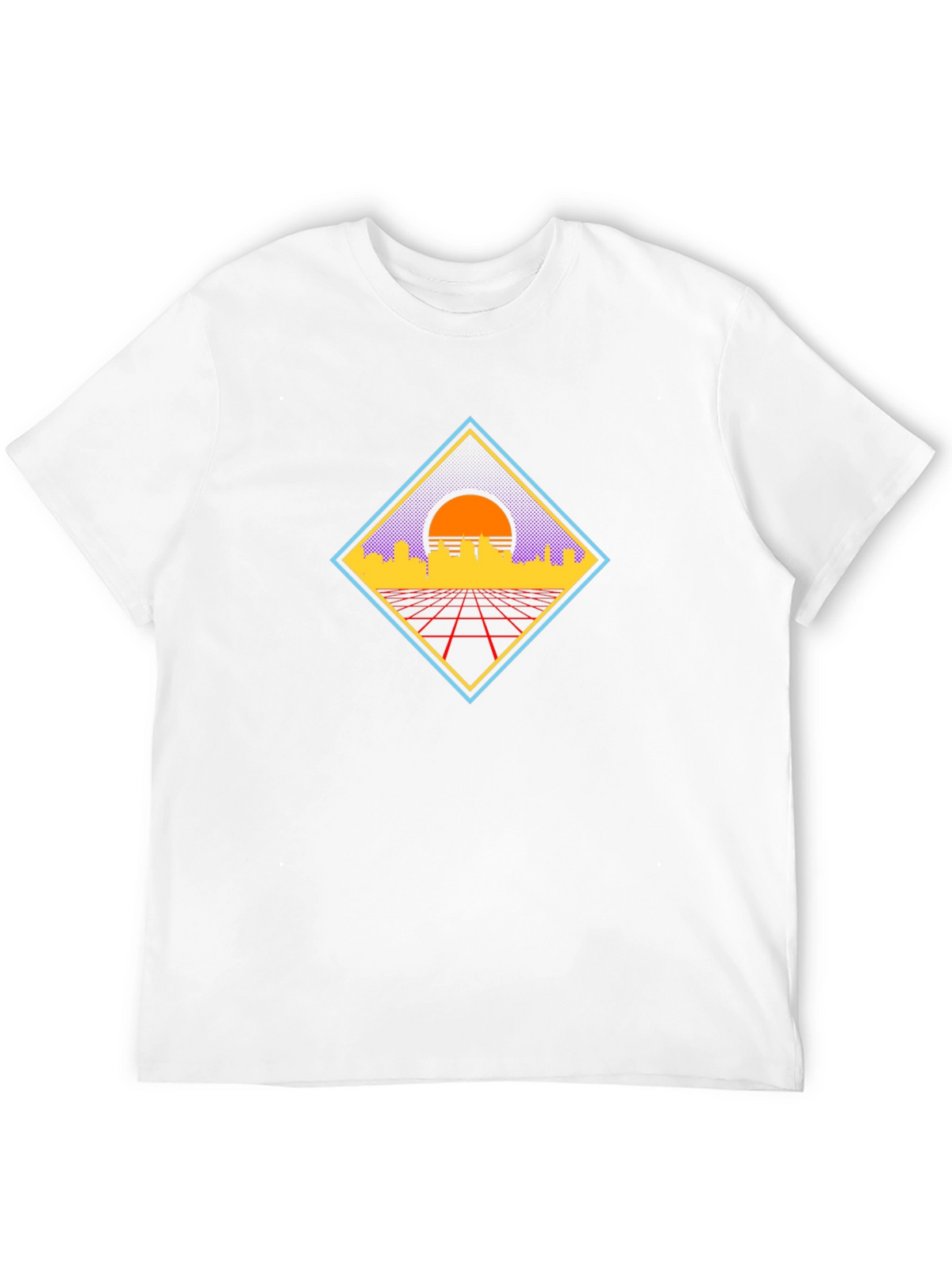Retro Cityscape Graphic T-Shirt - Black