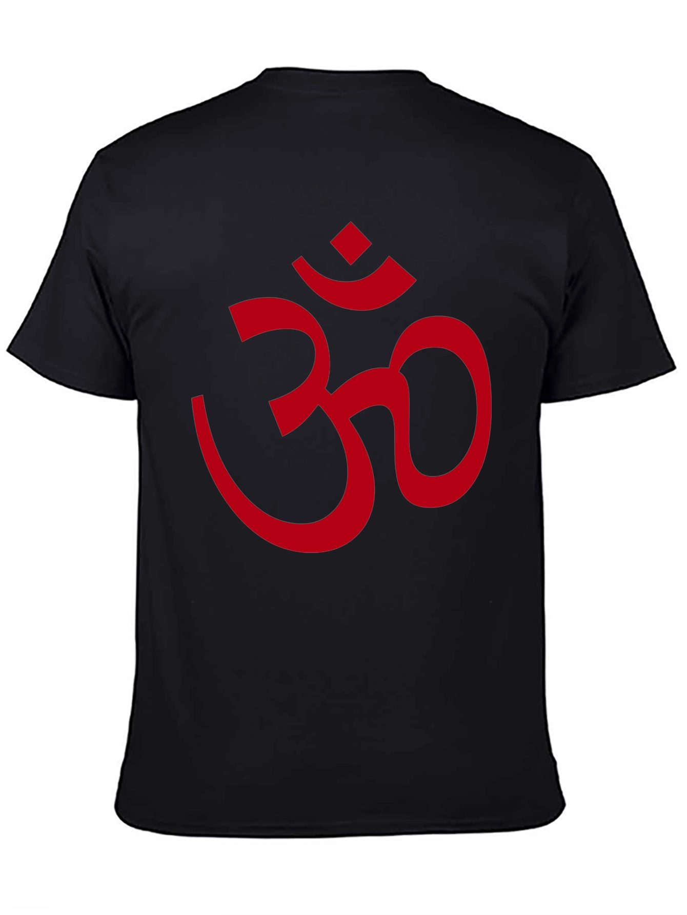 Red Om Symbol Black T-Shirt