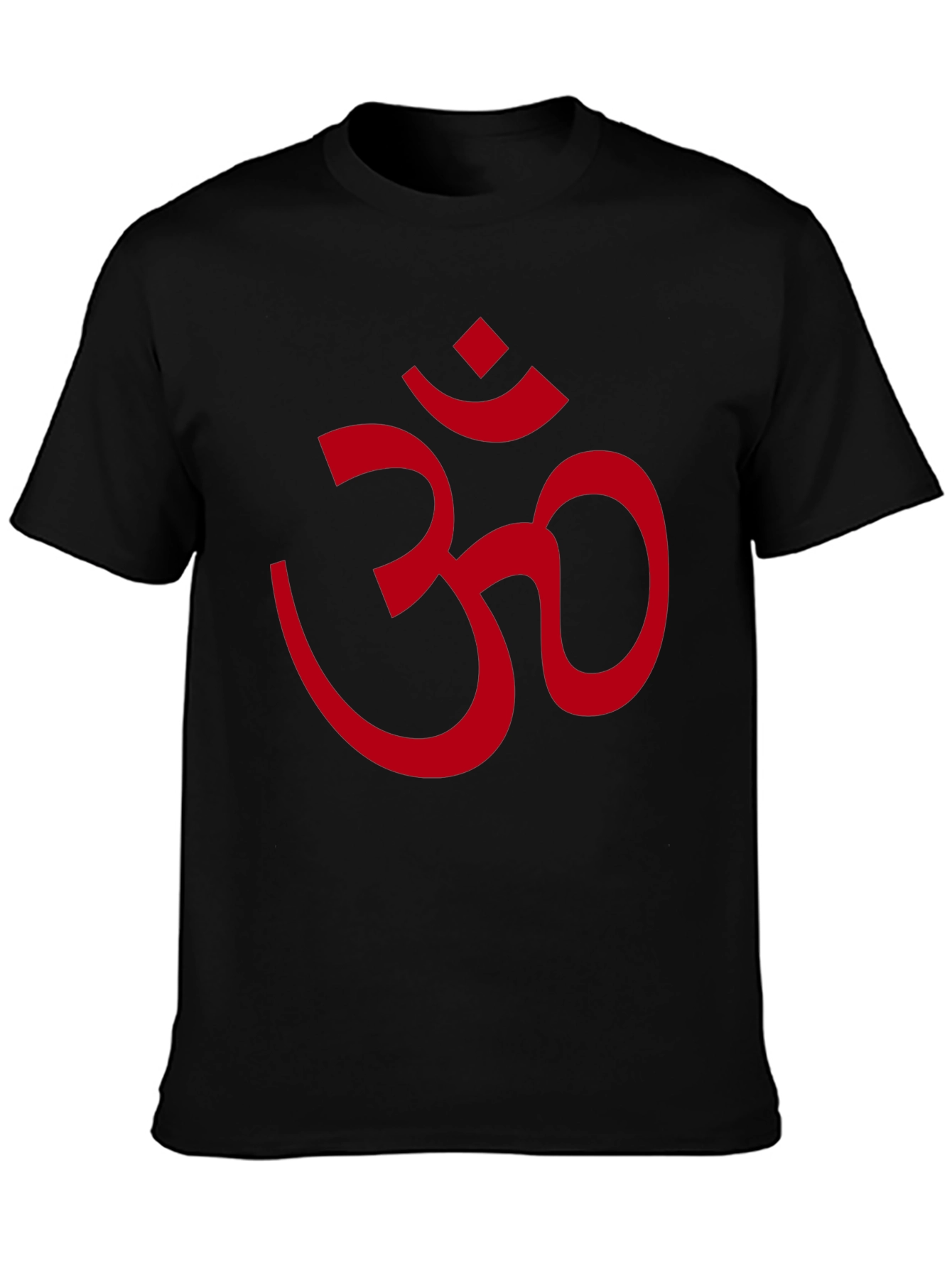 Red Om Symbol Black T-Shirt
