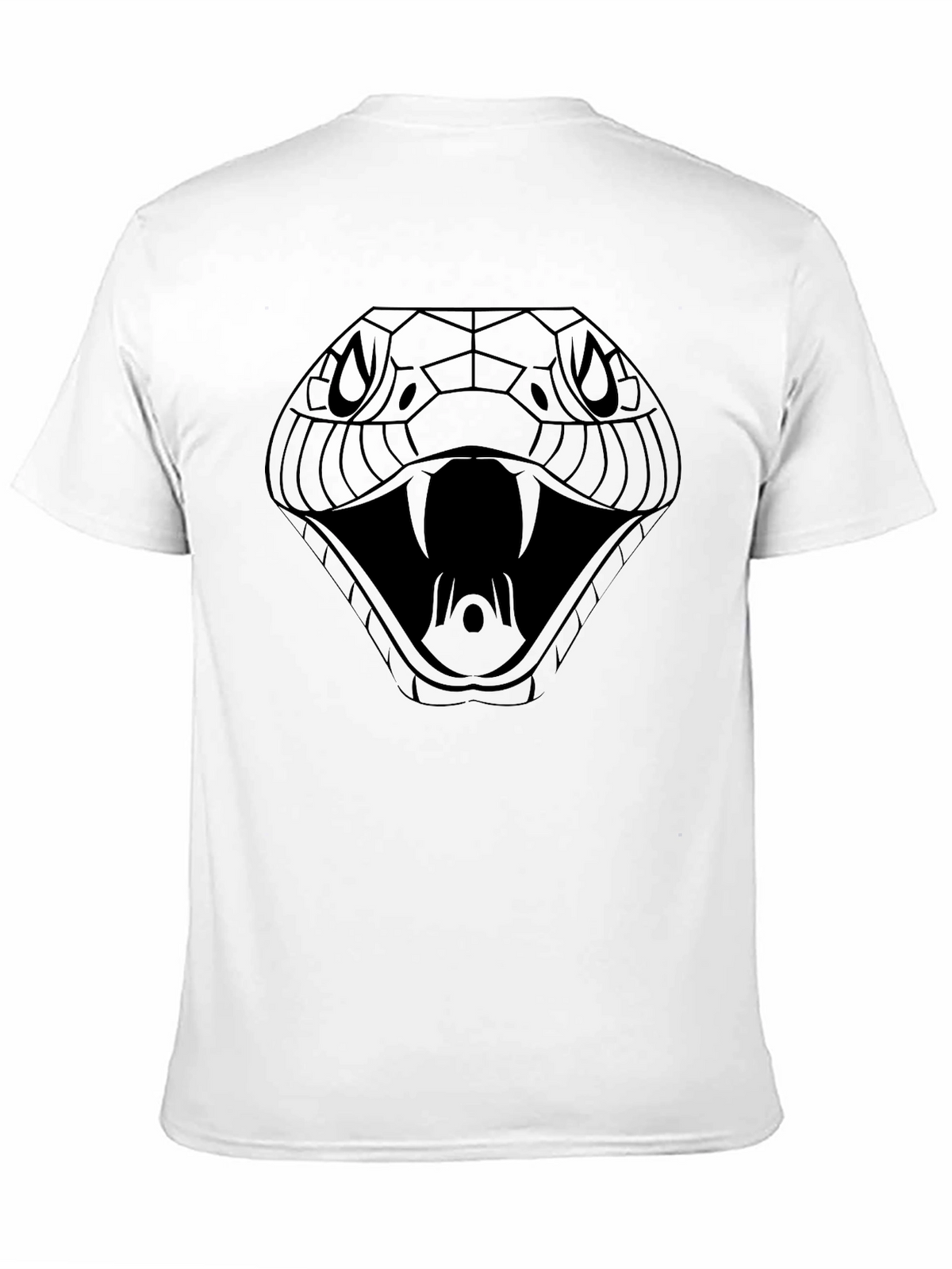 Mens Black Snake Graphic Tee - Cobra Design