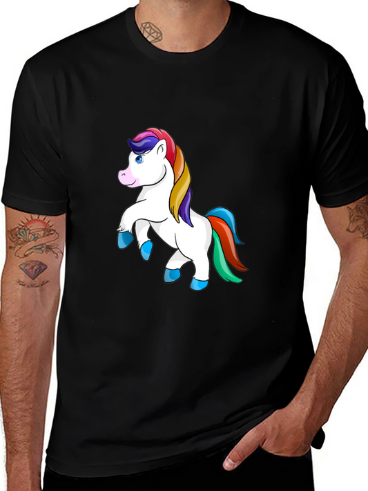 Unicorn Graphic Tee - Black Cotton Blend