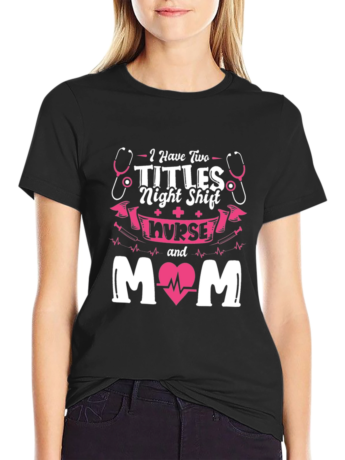 Night Shift Nurse Mom Graphic Tee