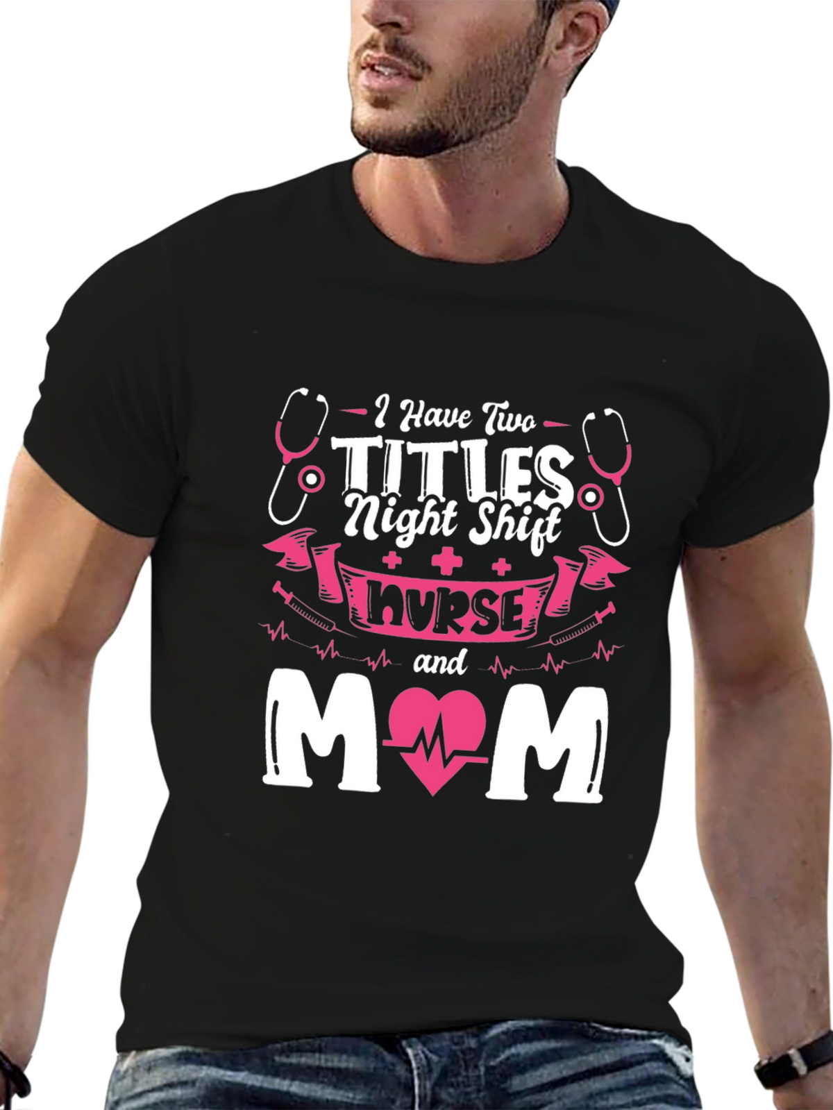 Night Shift Nurse Mom Graphic Tee
