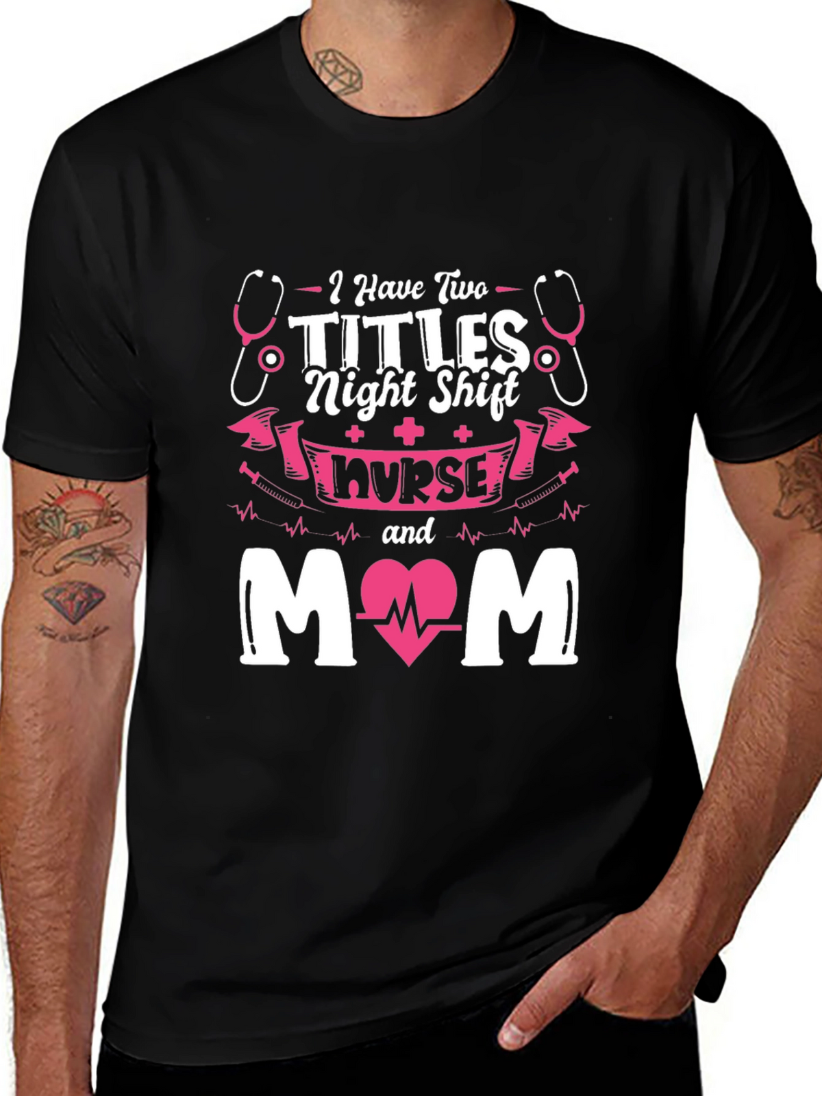 Night Shift Nurse Mom Graphic Tee