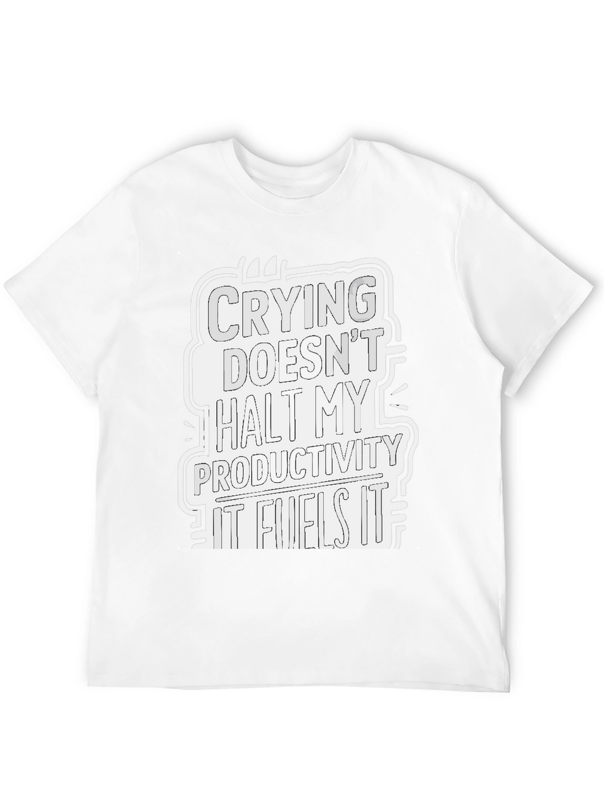 Crying Fuels Productivity Graphic Tee - Black