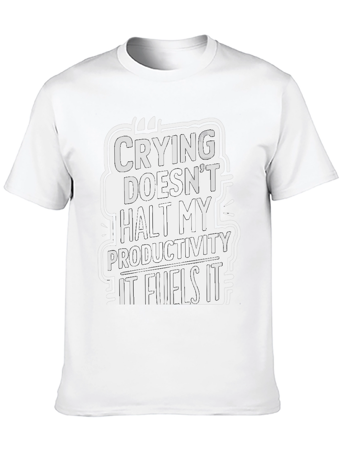 Crying Fuels Productivity Graphic Tee - Black