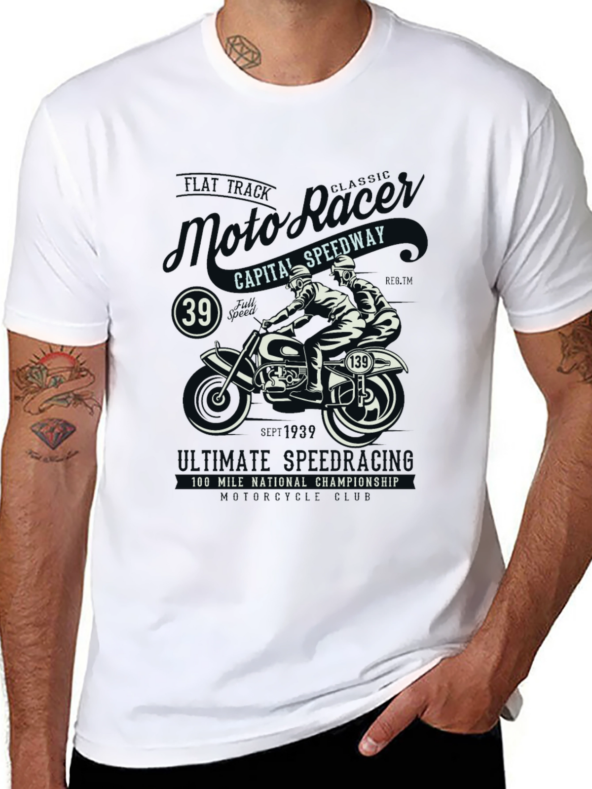 Moto Racing T-Shirt: Classic Speedway Style