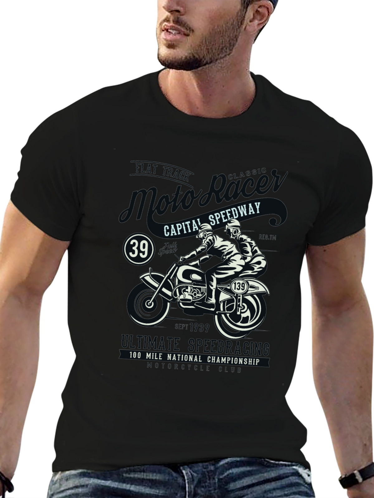 Moto Racing T-Shirt: Classic Speedway Style