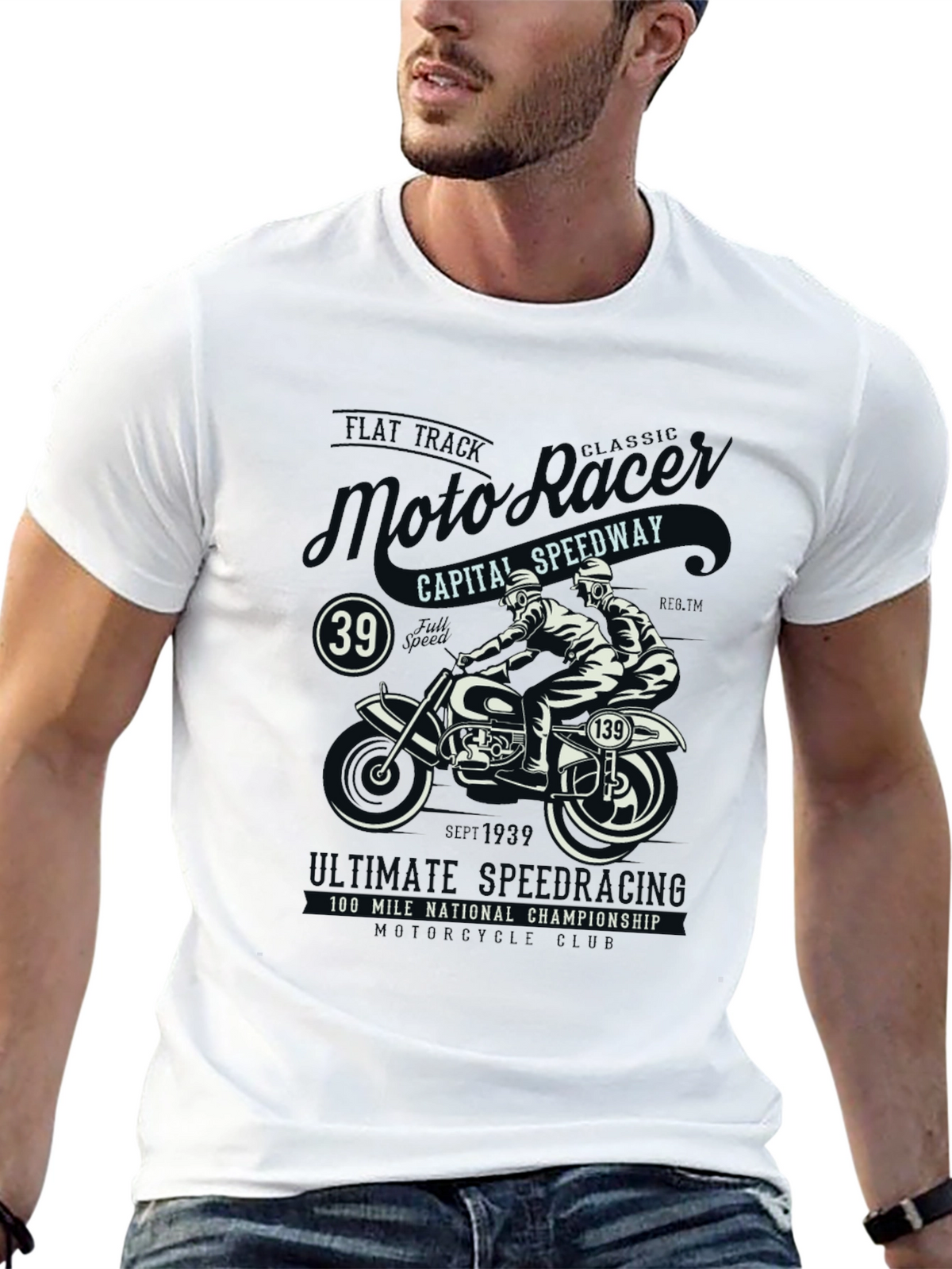 Moto Racing T-Shirt: Classic Speedway Style