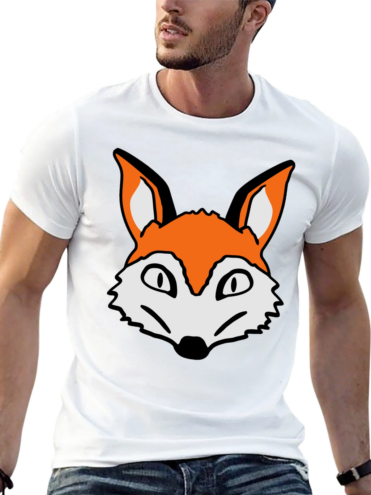 Fox Graphic T-Shirt - Casual Black Tee