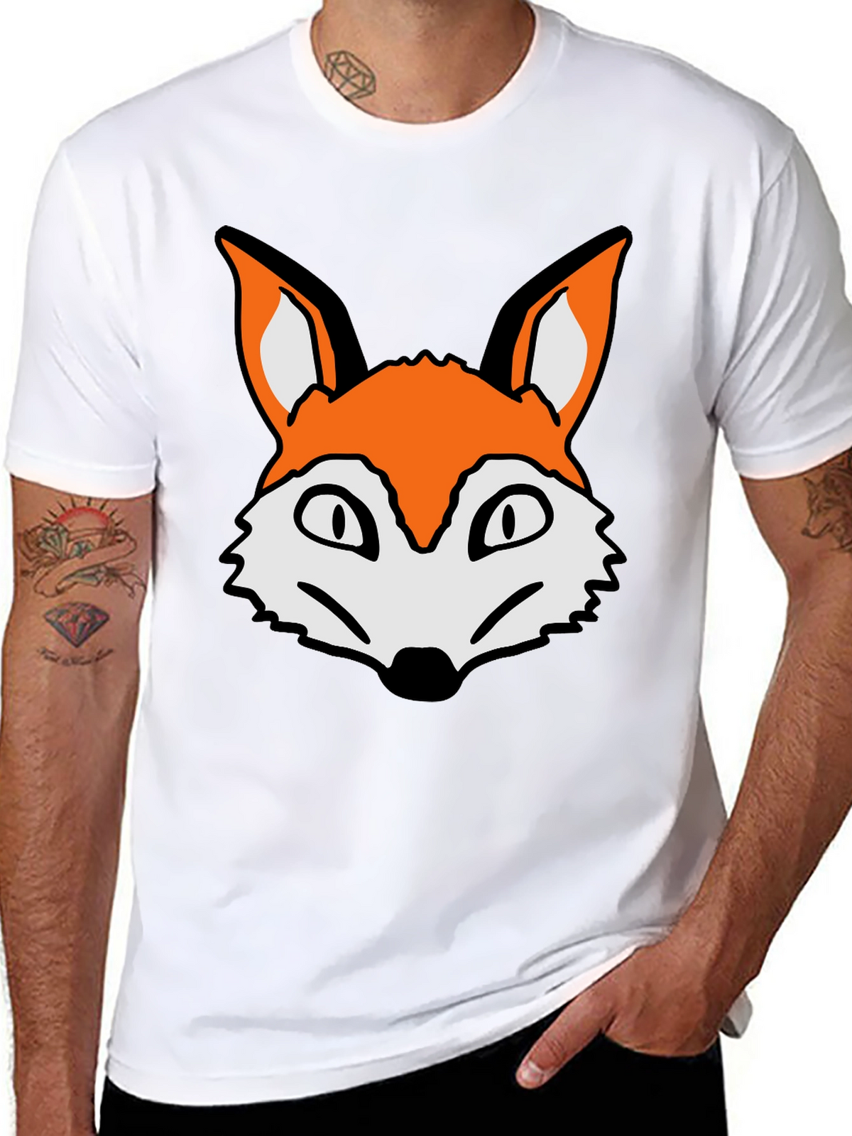 Fox Graphic T-Shirt - Casual Black Tee