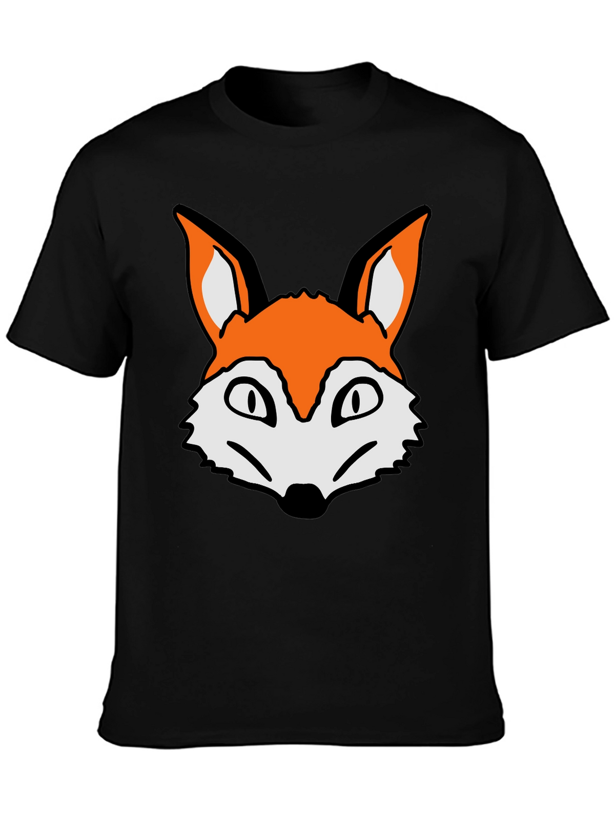 Fox Graphic T-Shirt - Casual Black Tee